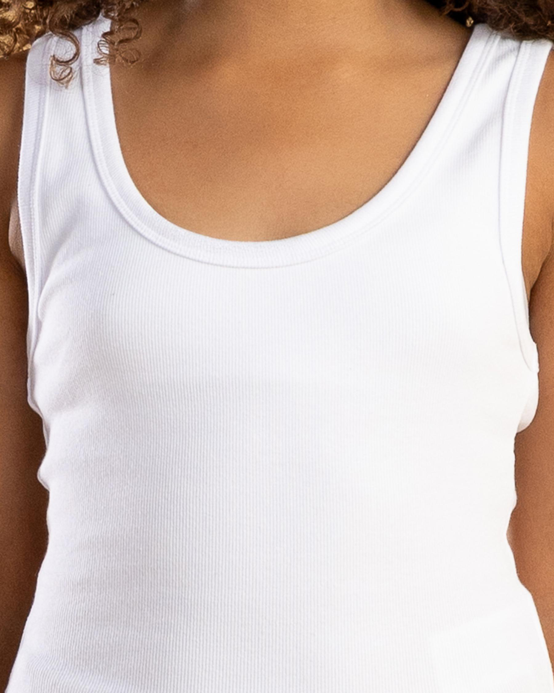 Basic Myla Rib Scoop Tank Top