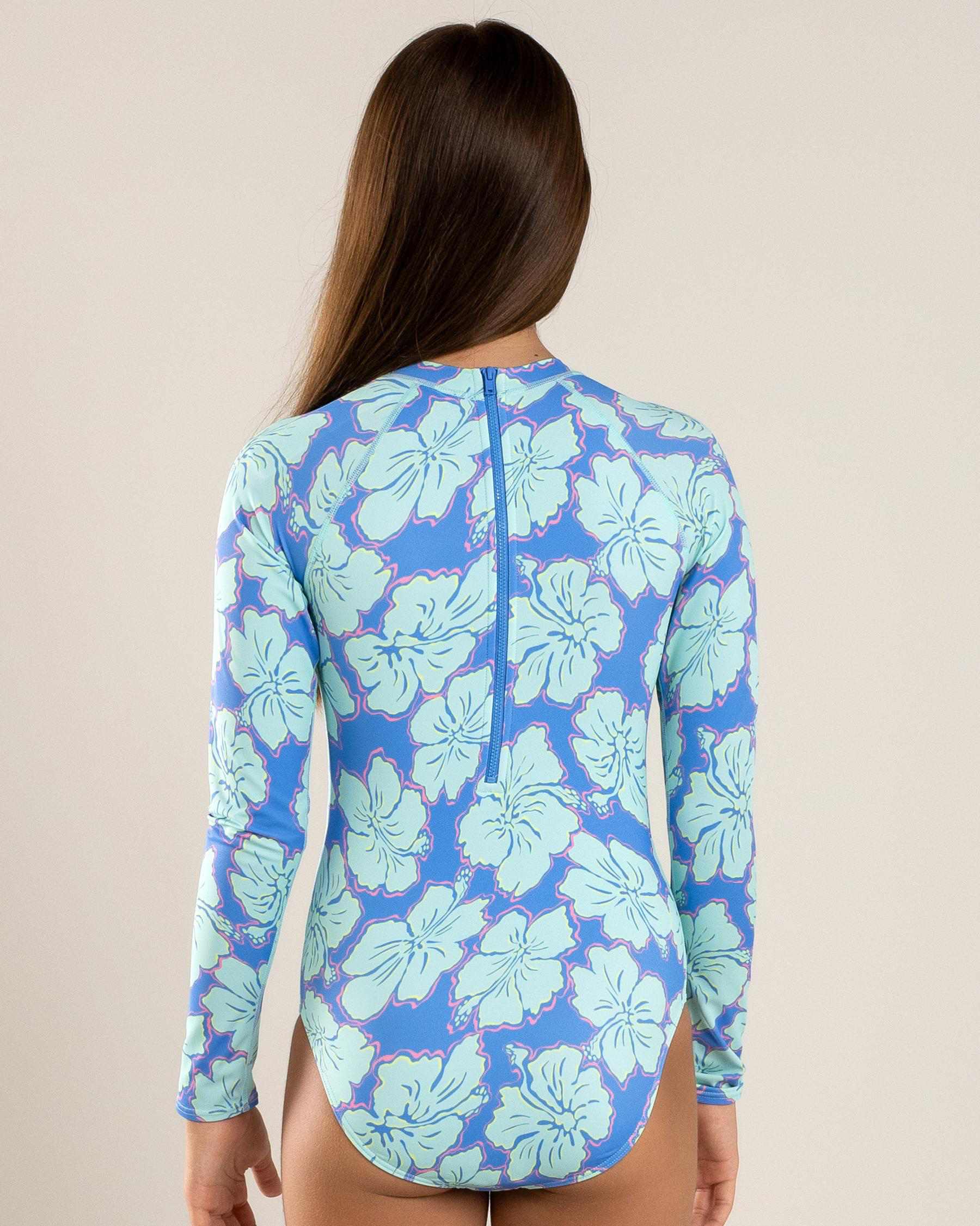 Happy Hibiscus Long Sleeve Surfsuit