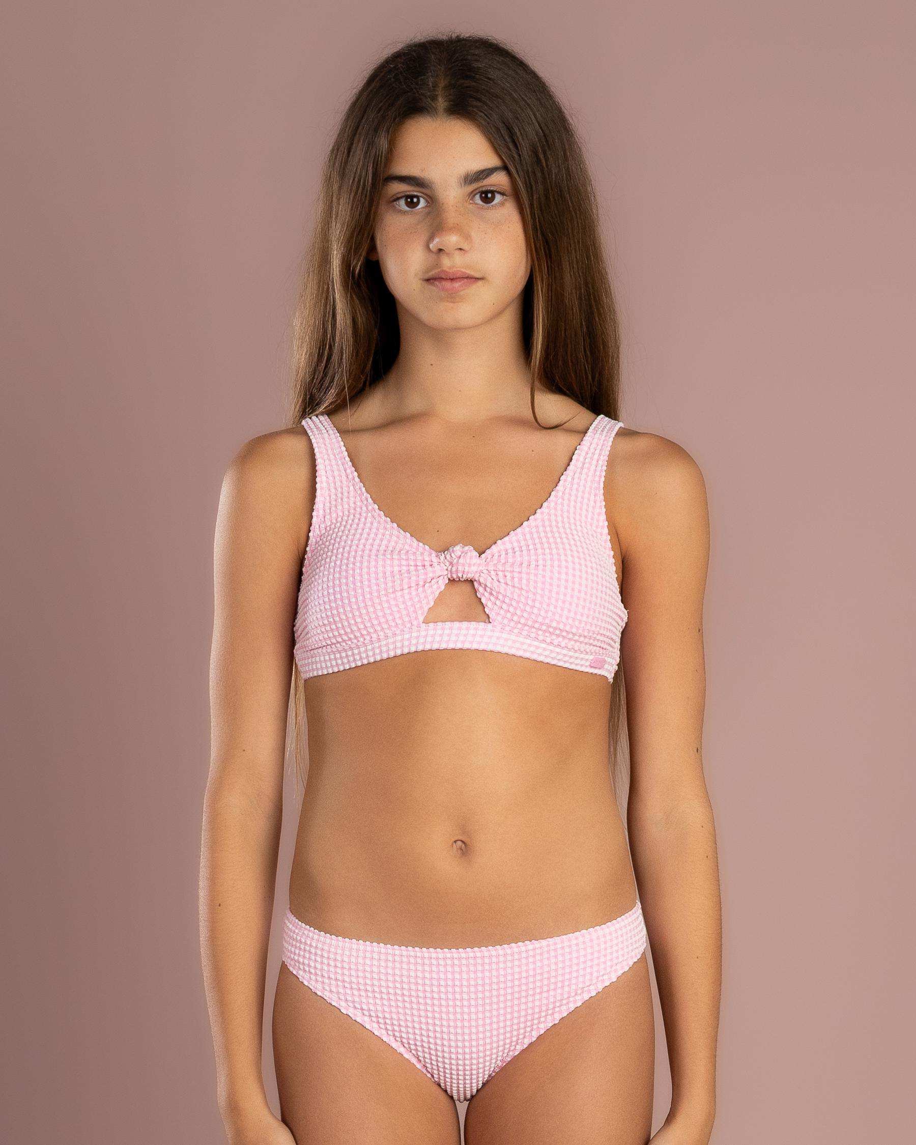 Daisy Check Bralette Bikini Set