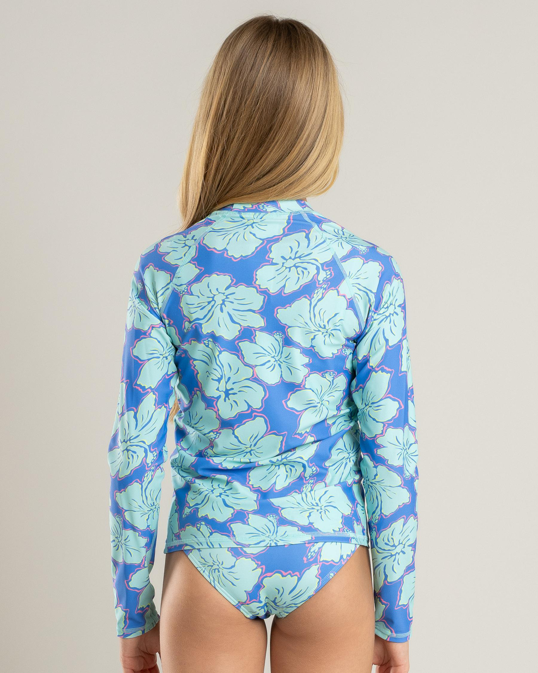 Happy Hibiscus Long Sleeve Rash Vest