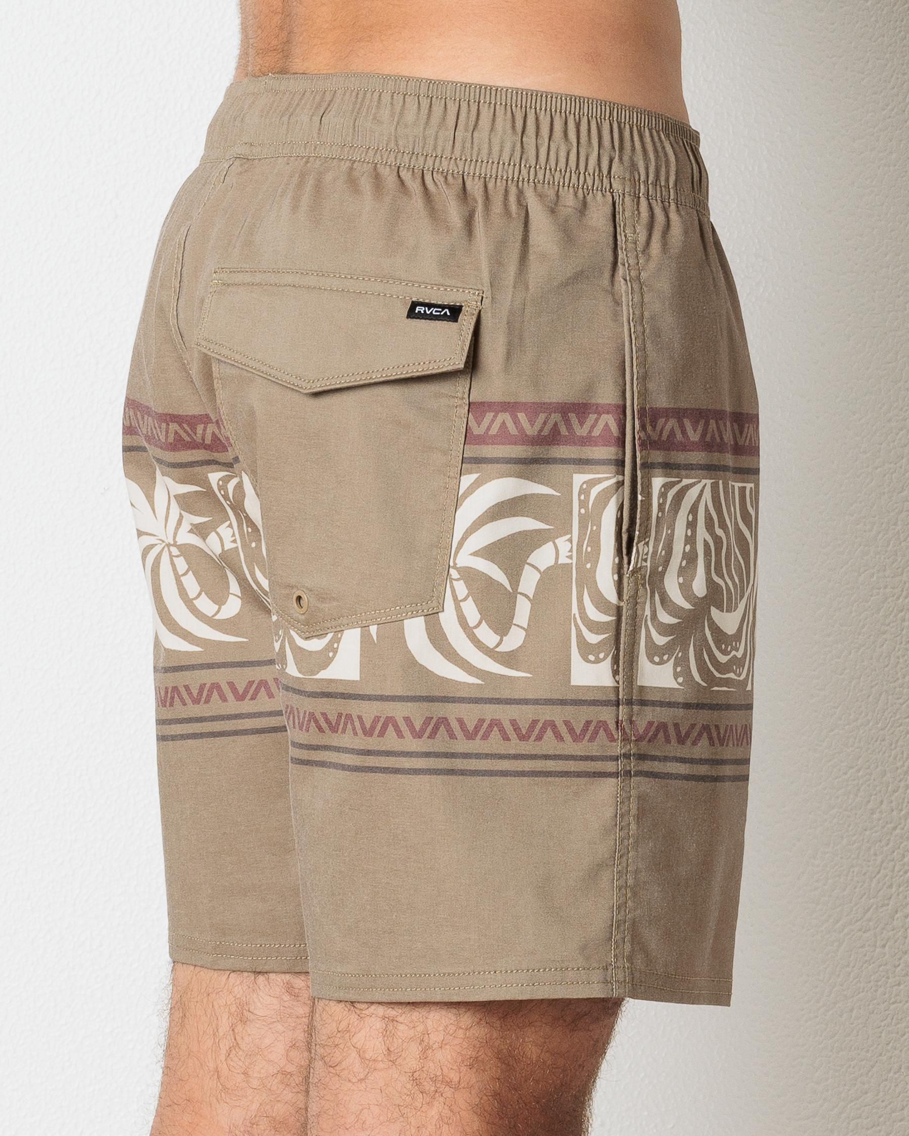 Fronds Divide Elastic Shorts