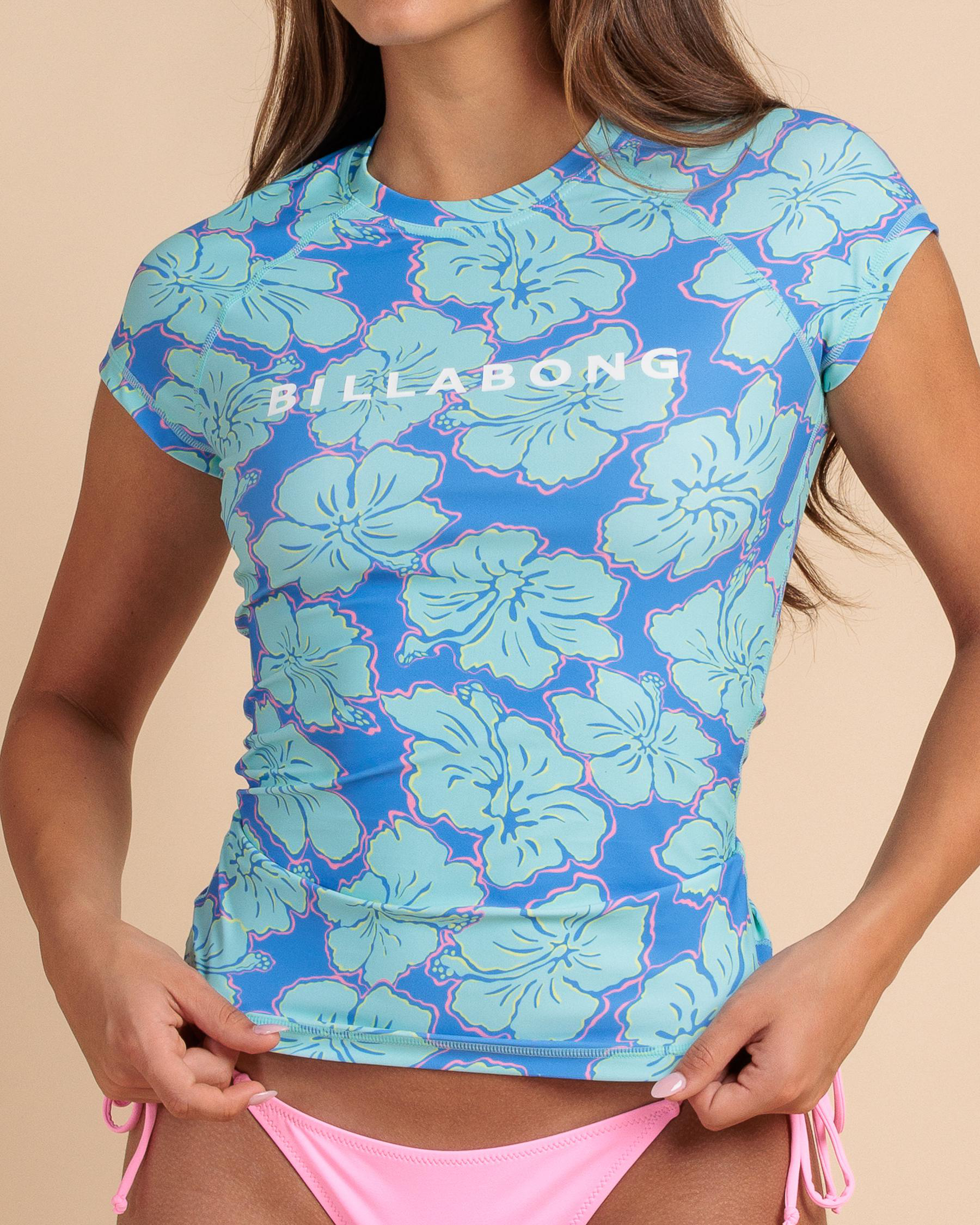 Happy Hibiscus Cap Sleeve Rash Vest