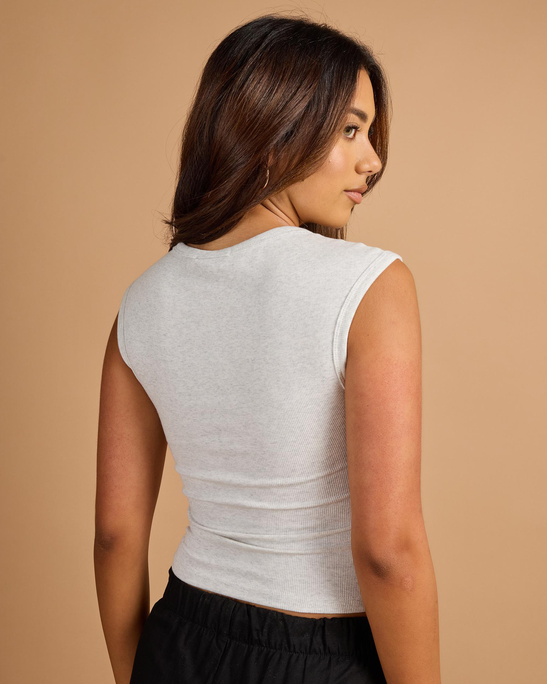 Basic Rib Scoop Neck Tee