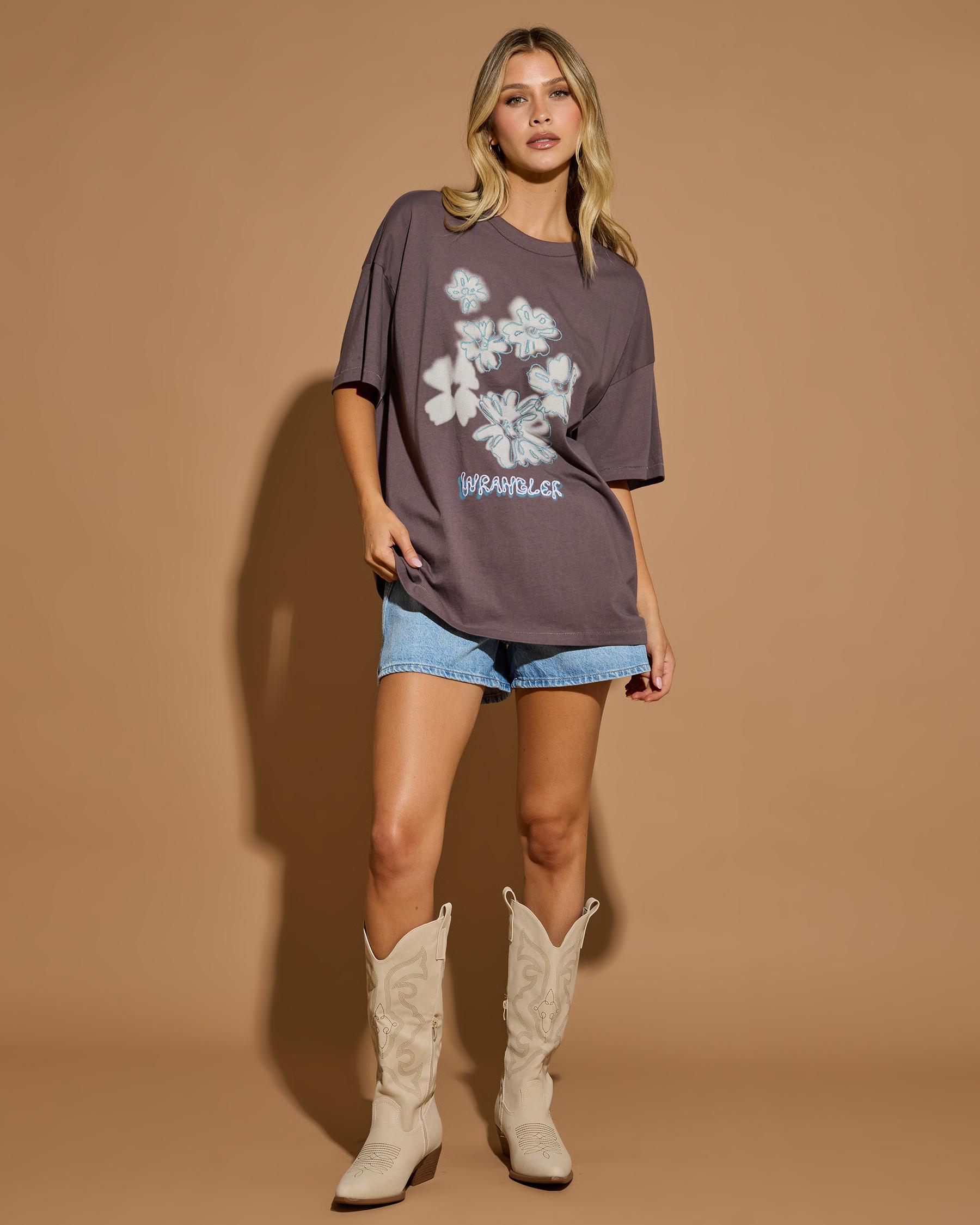 Floral Fade Boxy Slouch T-Shirt