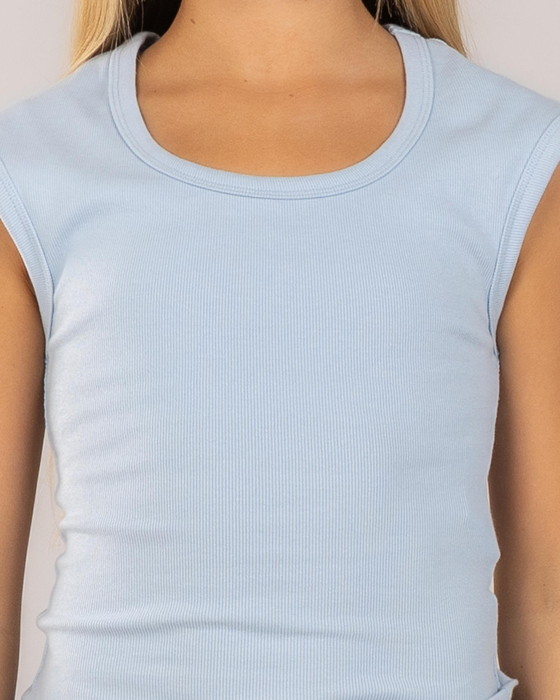 Basic Rib Scoop Neck Tee