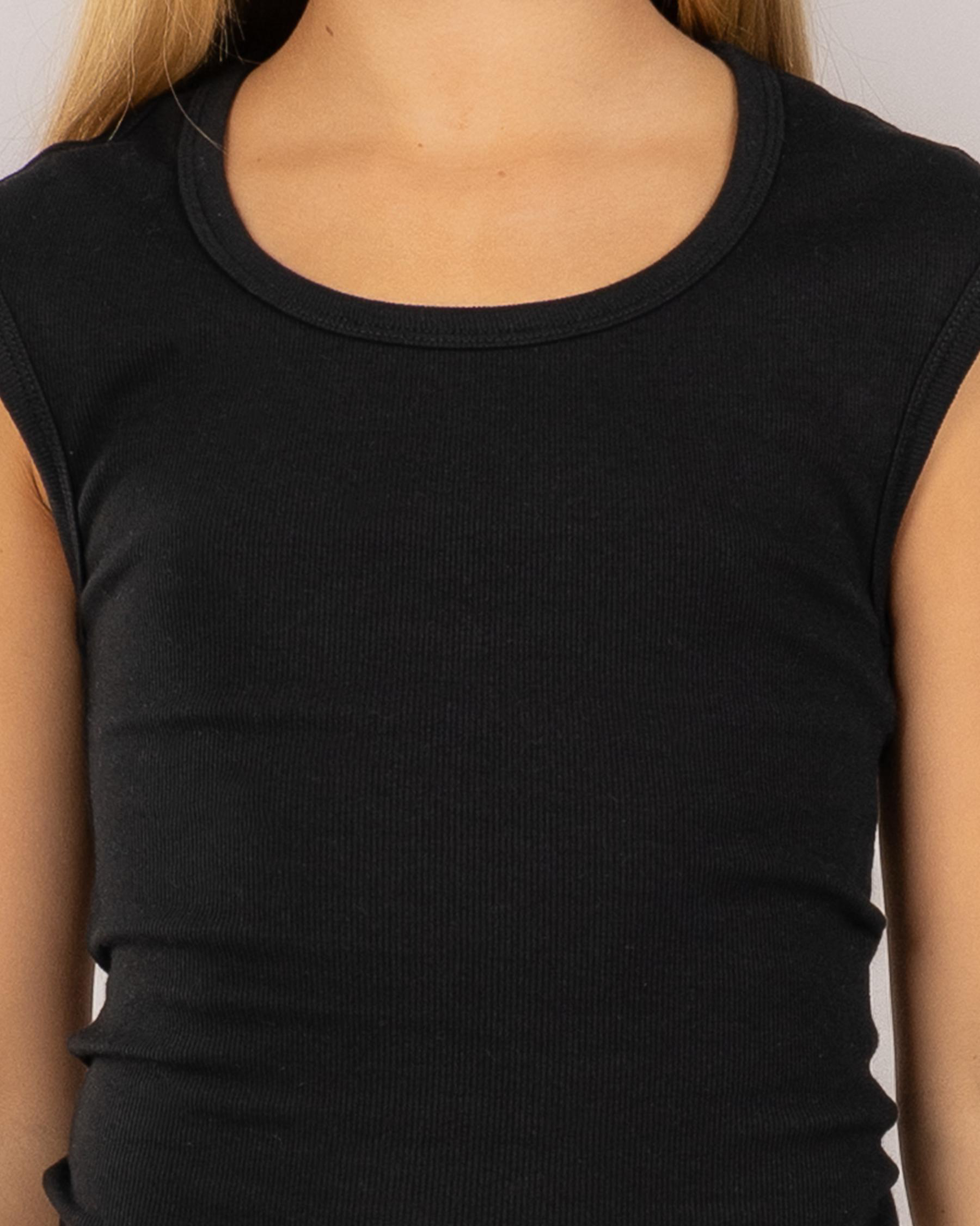 Basic Rib Scoop Neck Tee