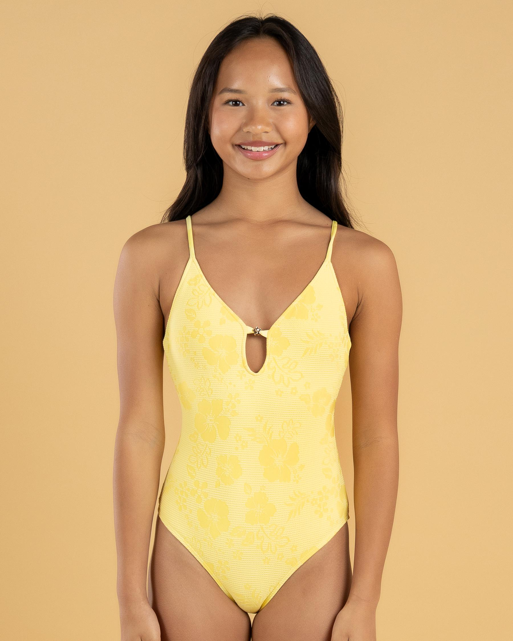 Hibiscus Scrunch One Piece Swimsuit