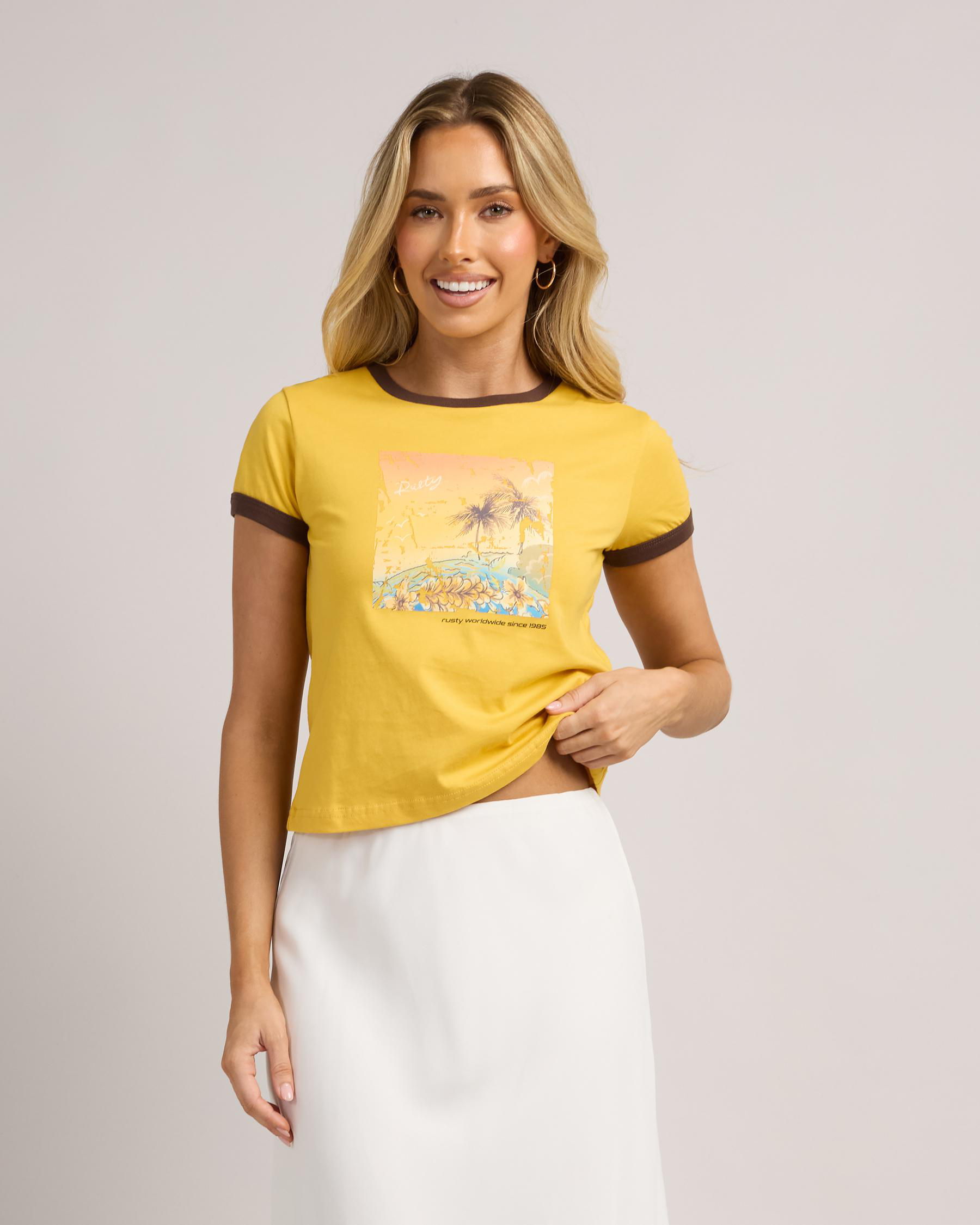 La Cabana Contrast Ringer Mini T-Shirt