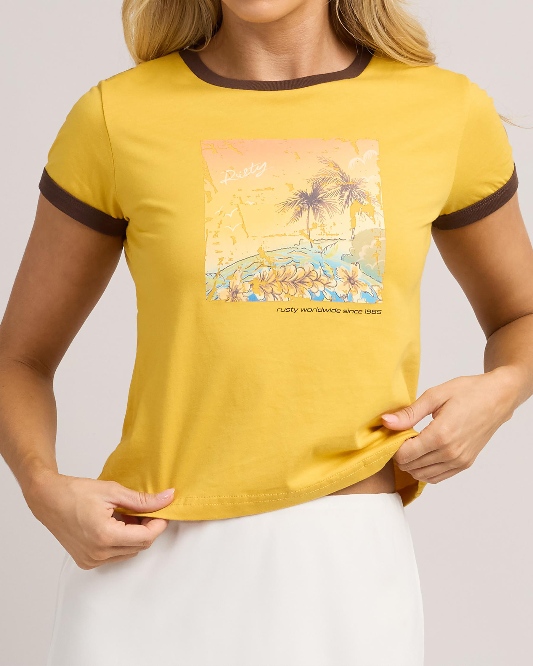 La Cabana Contrast Ringer Mini T-Shirt