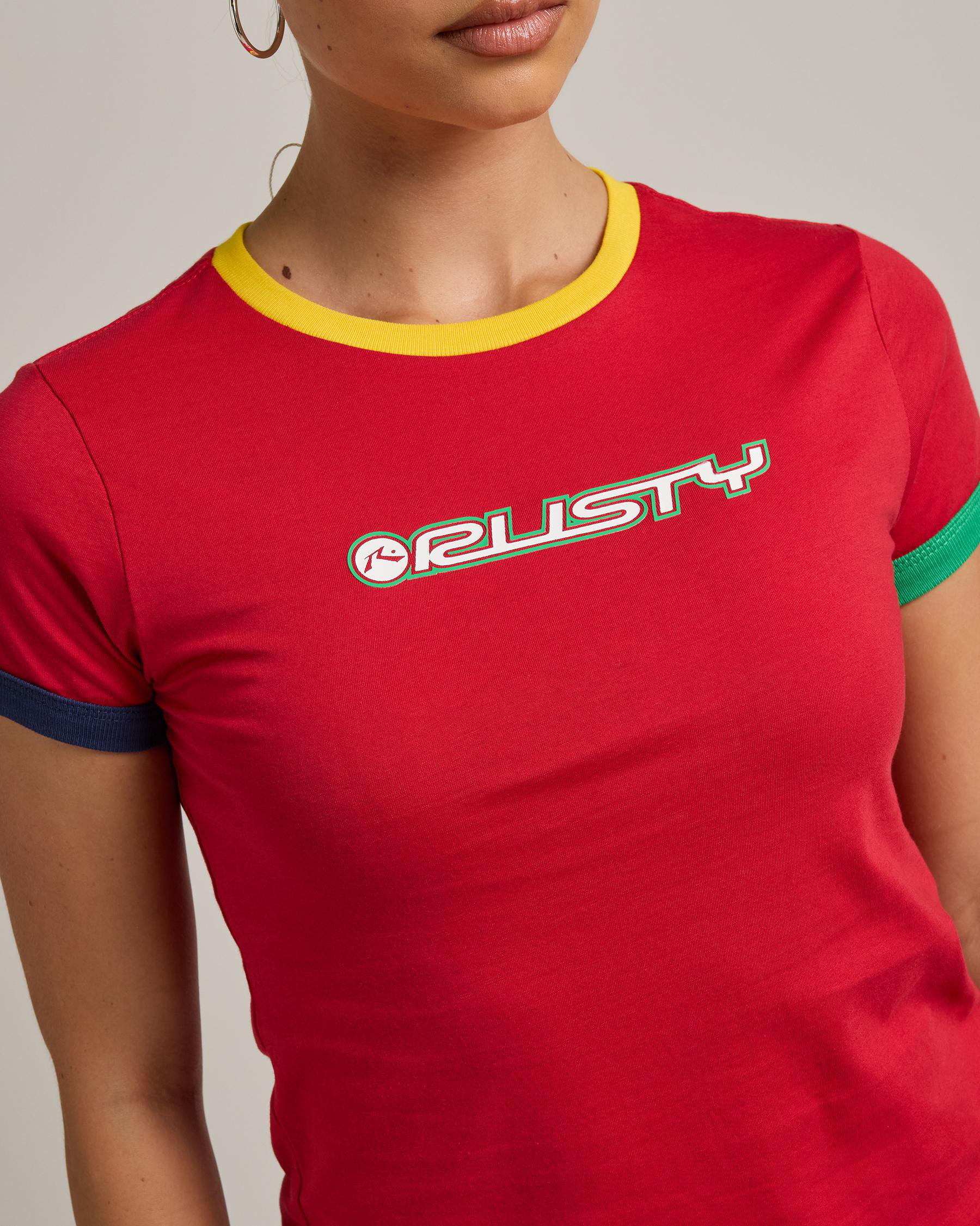 3 Tone Contrast Ringer Baby Tee