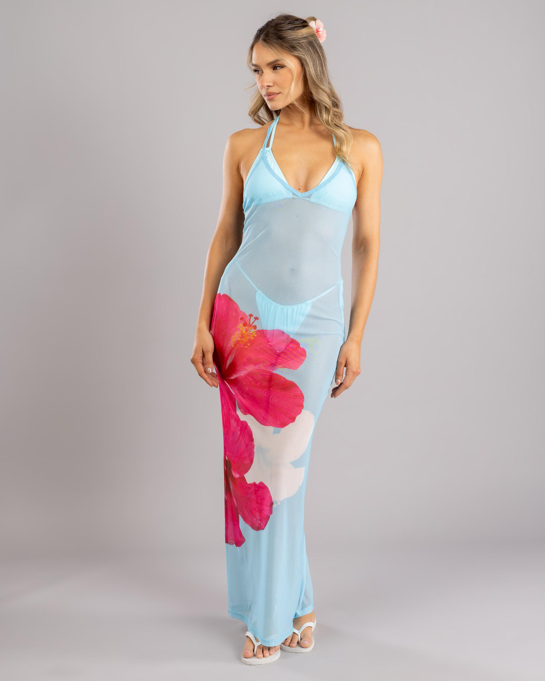 Paradise Mesh Long Cover Up