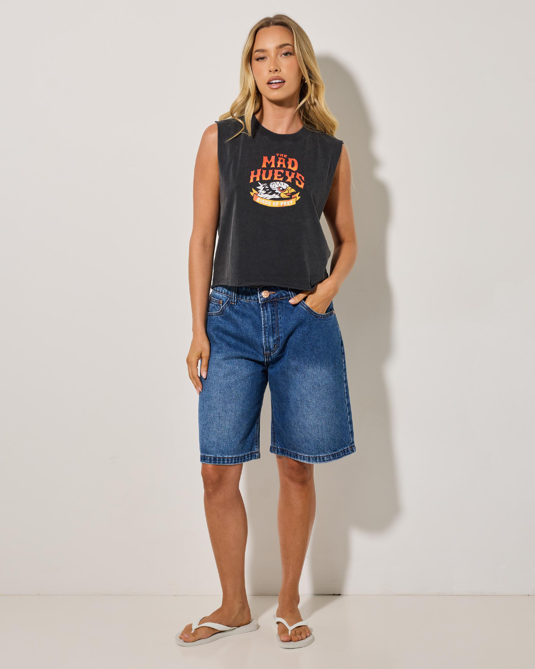 Birds Of Prey Crop Muscle Tank Top