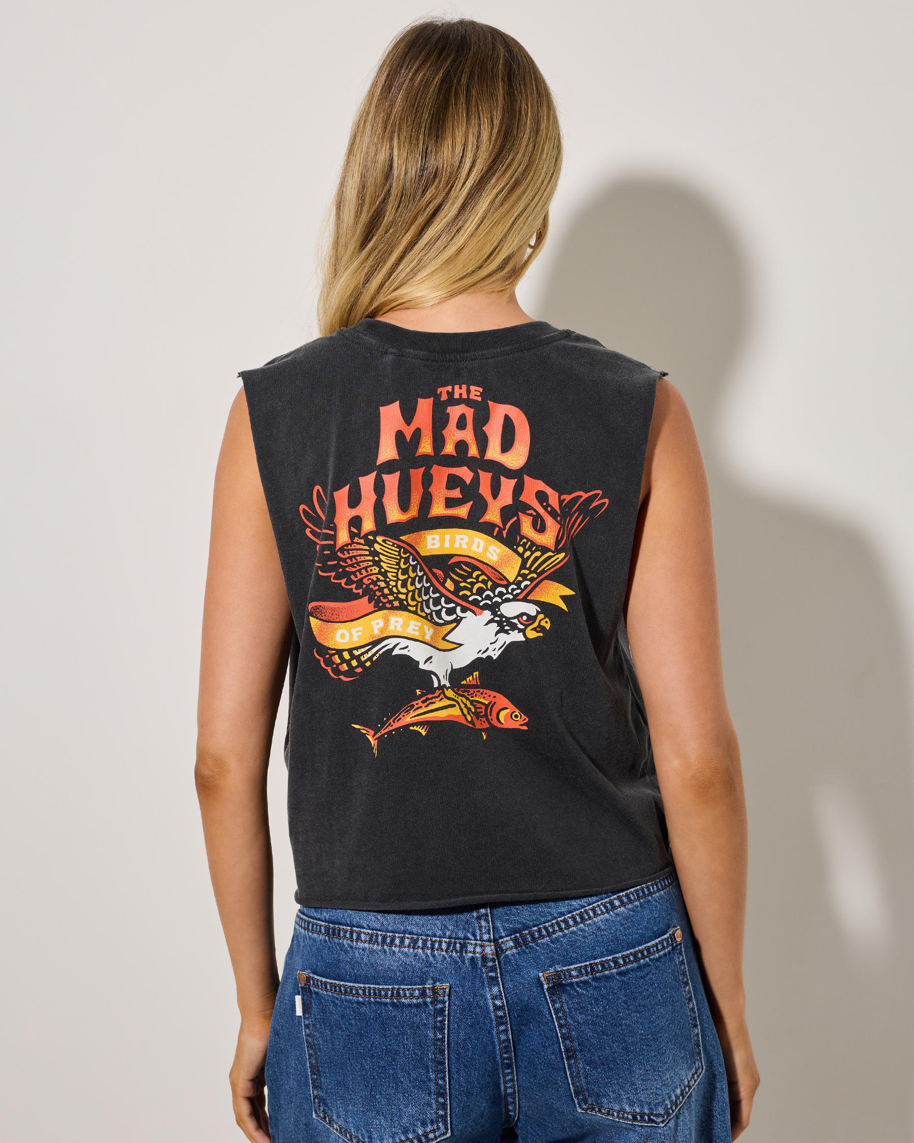 Birds Of Prey Crop Muscle Tank Top