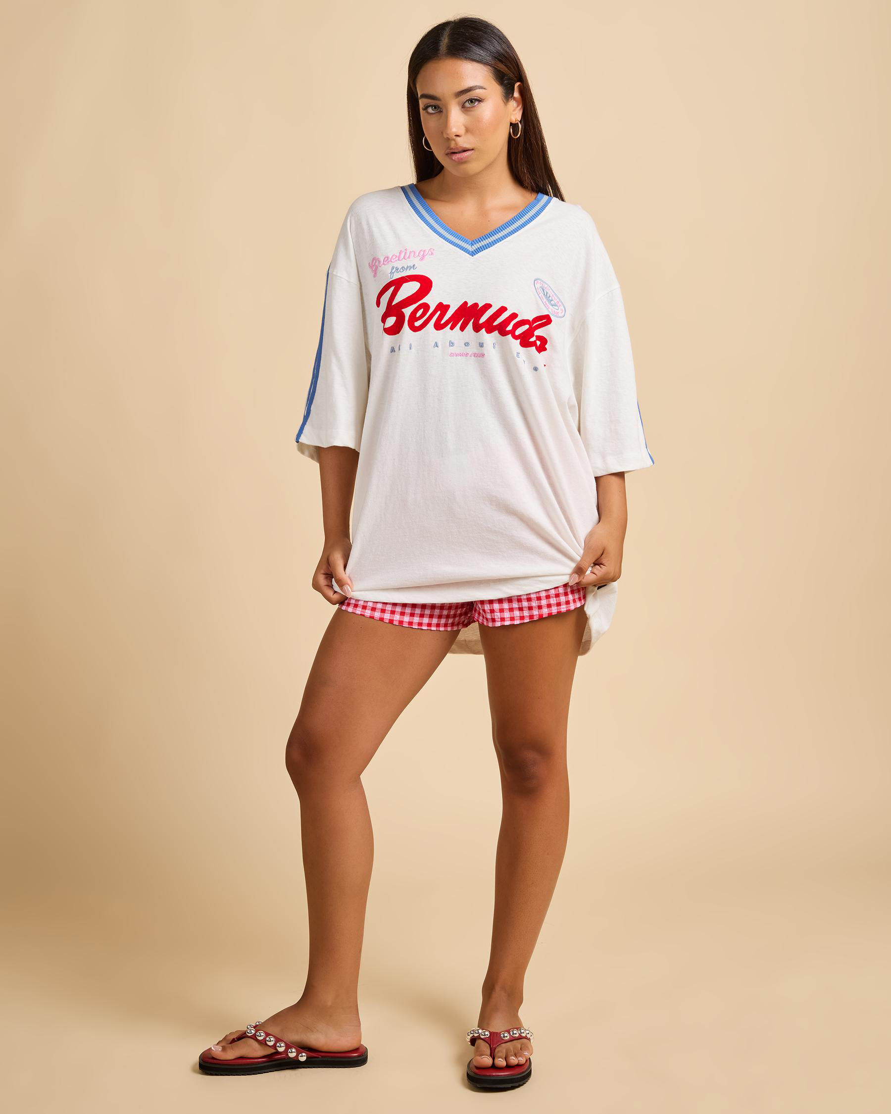 Bermuda Oversized V-Neck T-Shirt