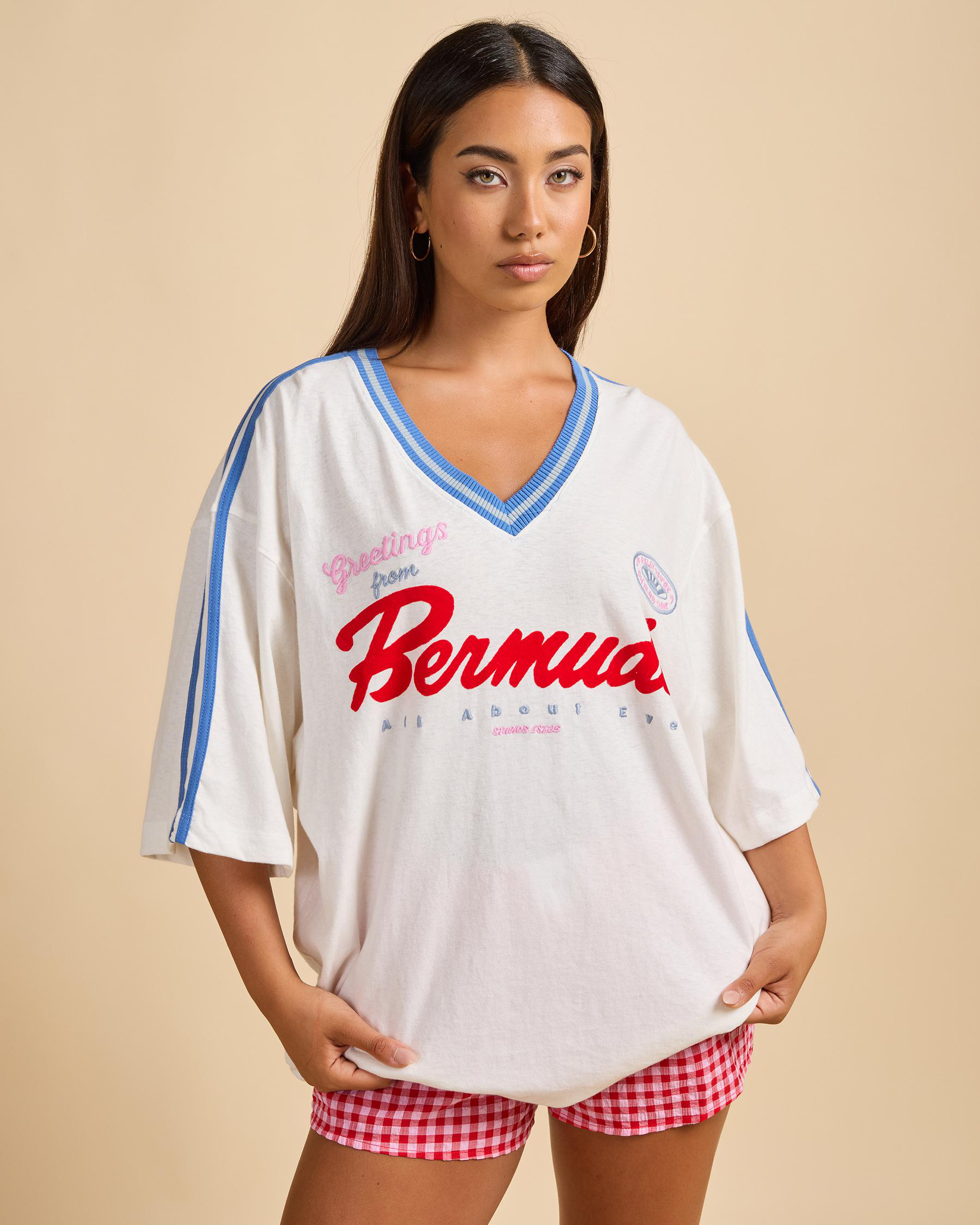 Bermuda Oversized V-Neck T-Shirt