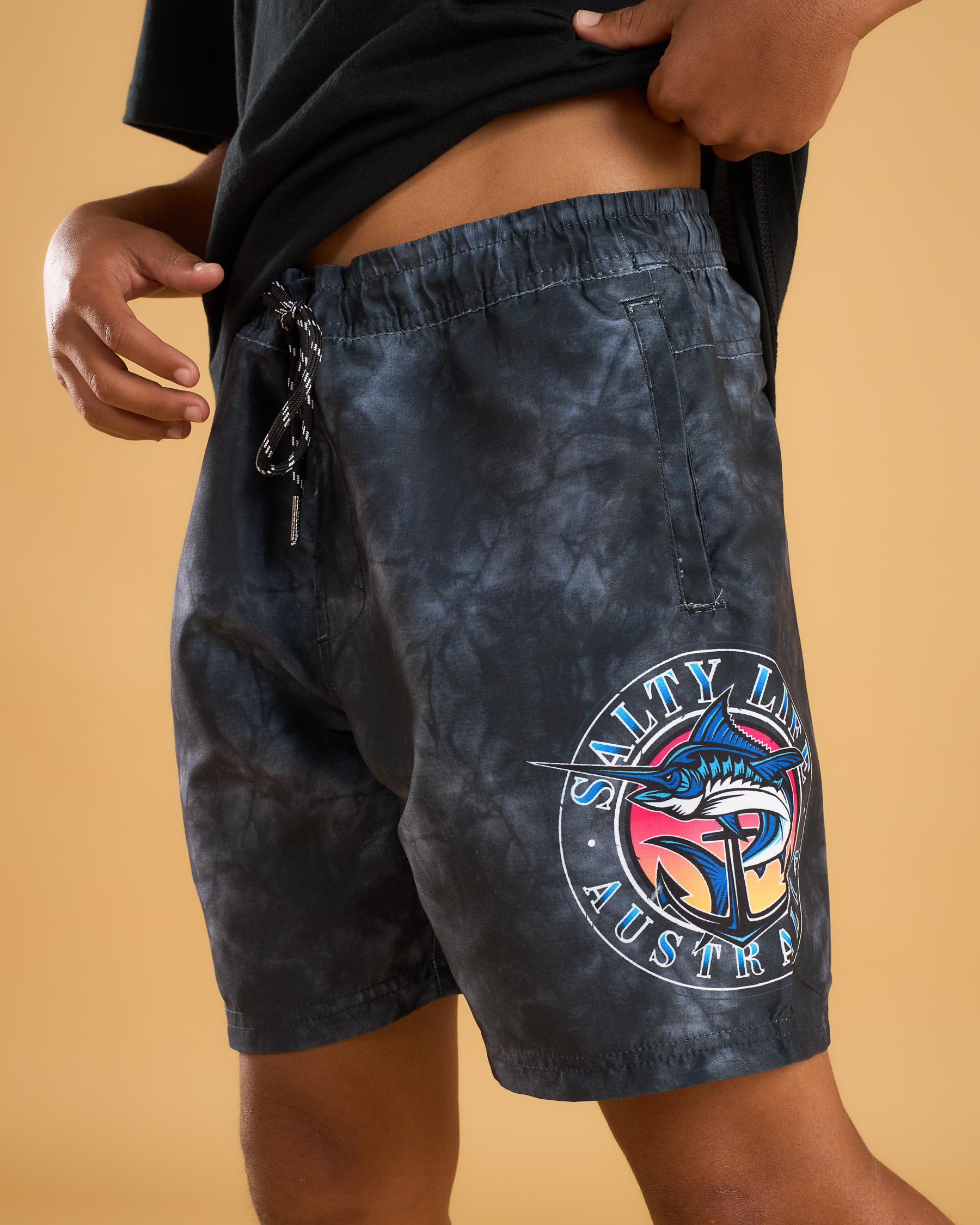 Big Tackle Elastic Waist Shorts
