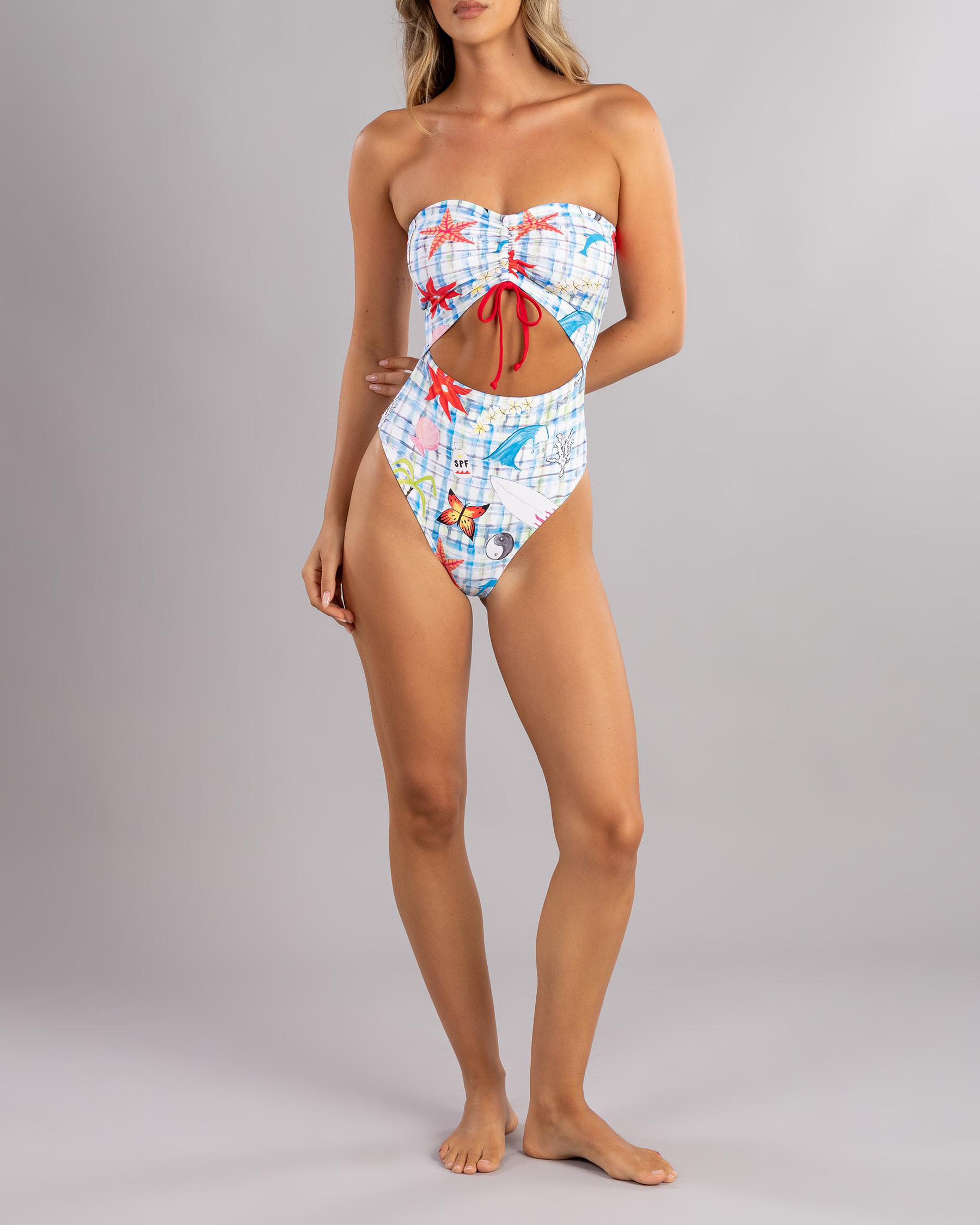 Lottie Hall Summer Bandeau One Piece Swimsuit