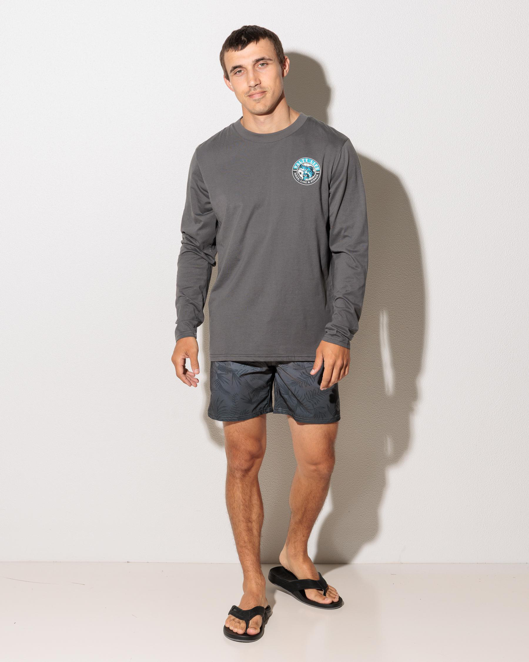 Get Hooked Long Sleeve Surf T-Shirt