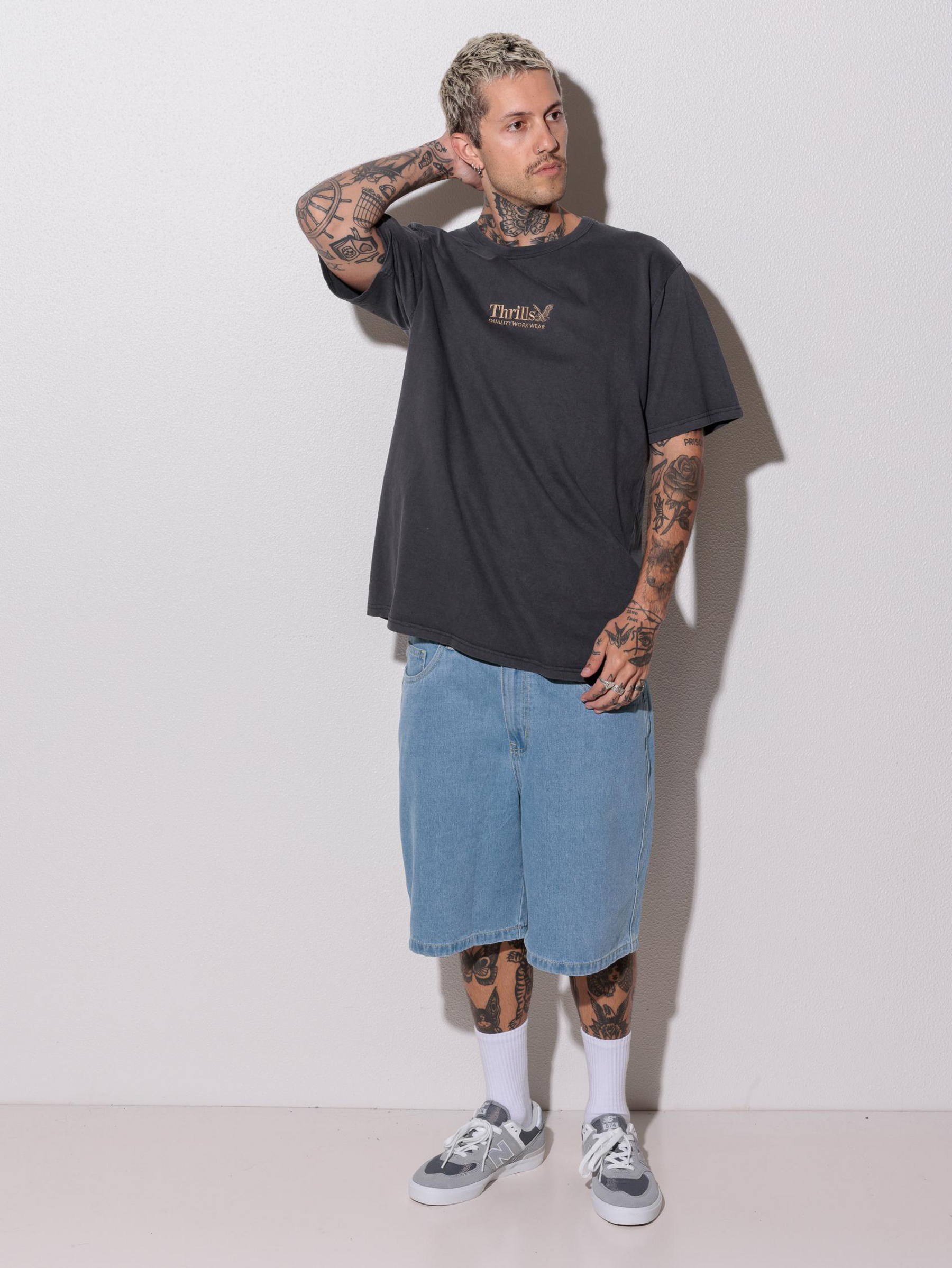 Thrills Workwear Embro Merch Fit T-Shirt