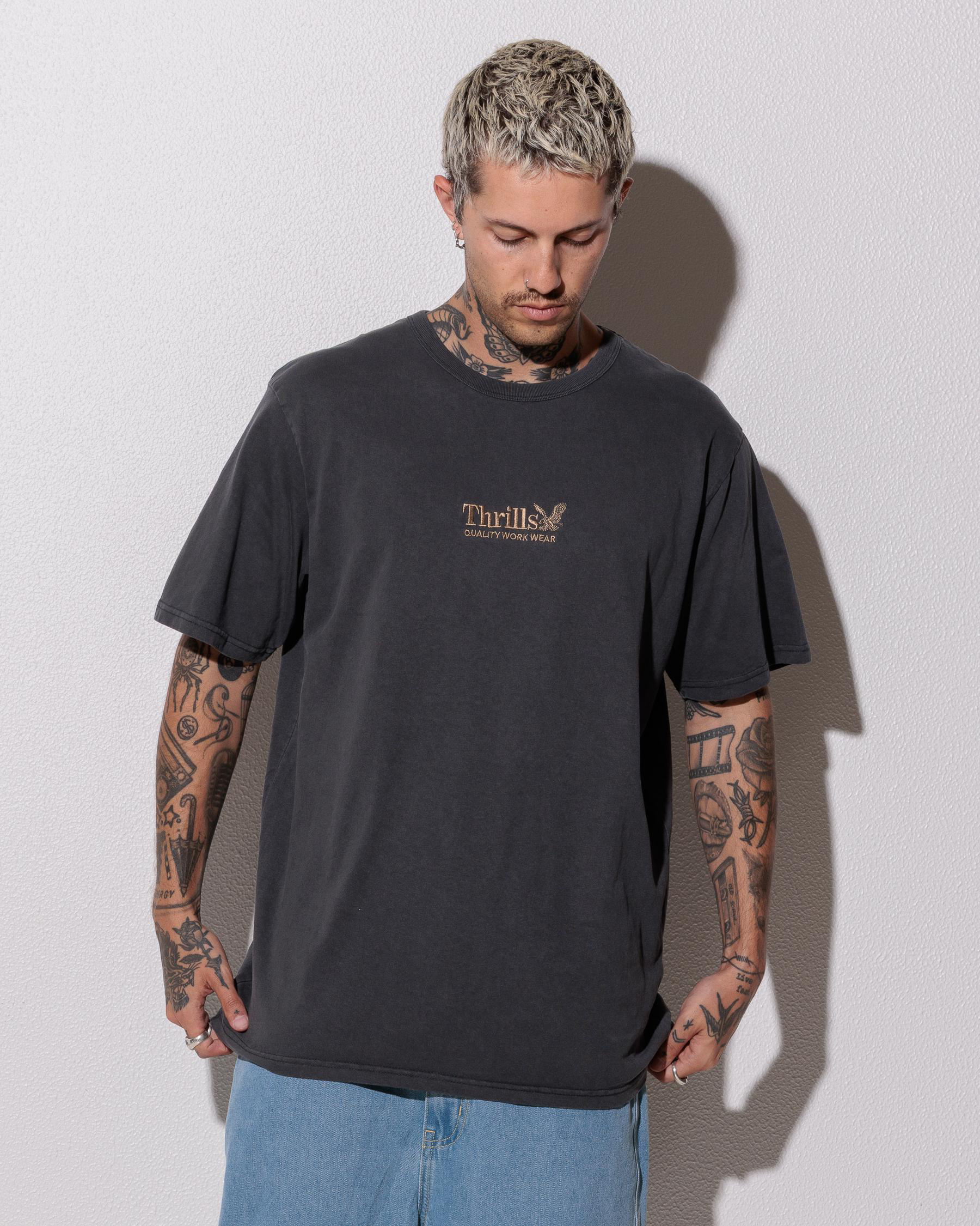 Thrills Workwear Embro Merch Fit T-Shirt