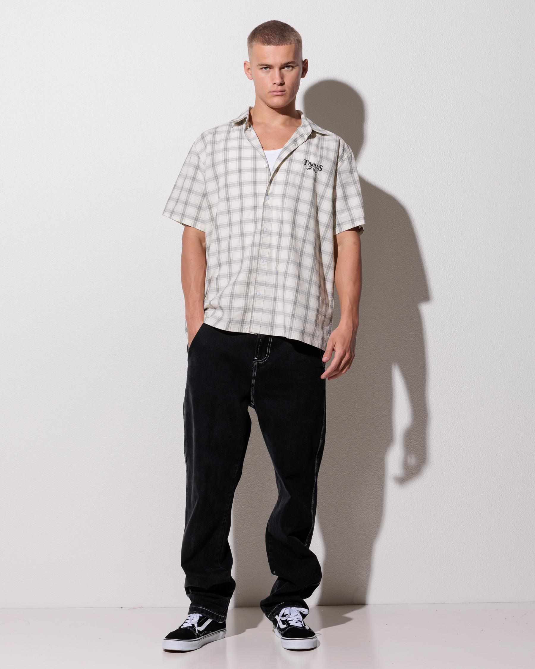 Touch The Sky Check Cropped Short Sleeve Shirt