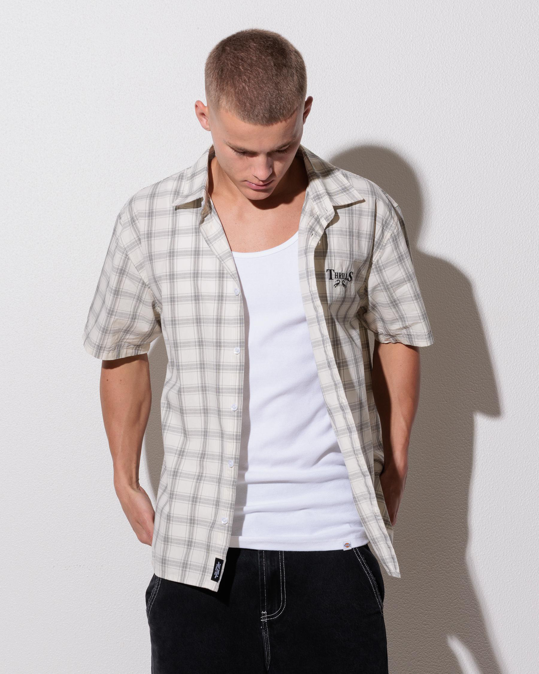 Touch The Sky Check Cropped Short Sleeve Shirt