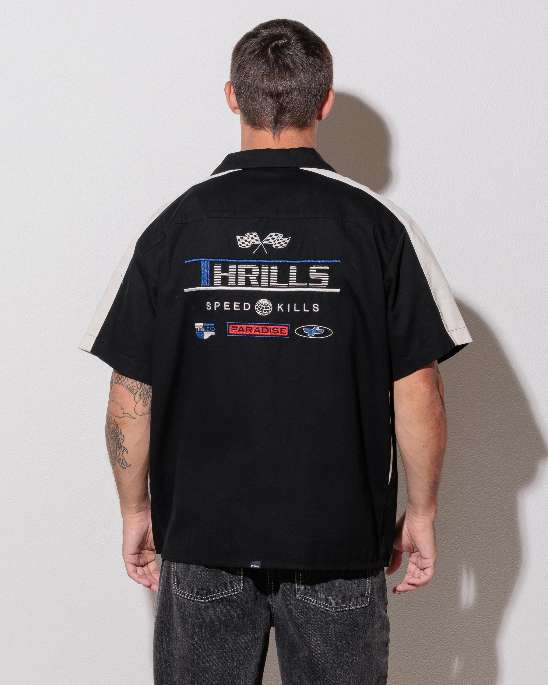 Rapid Fire Cropped Panel Short Sleeve Shirt