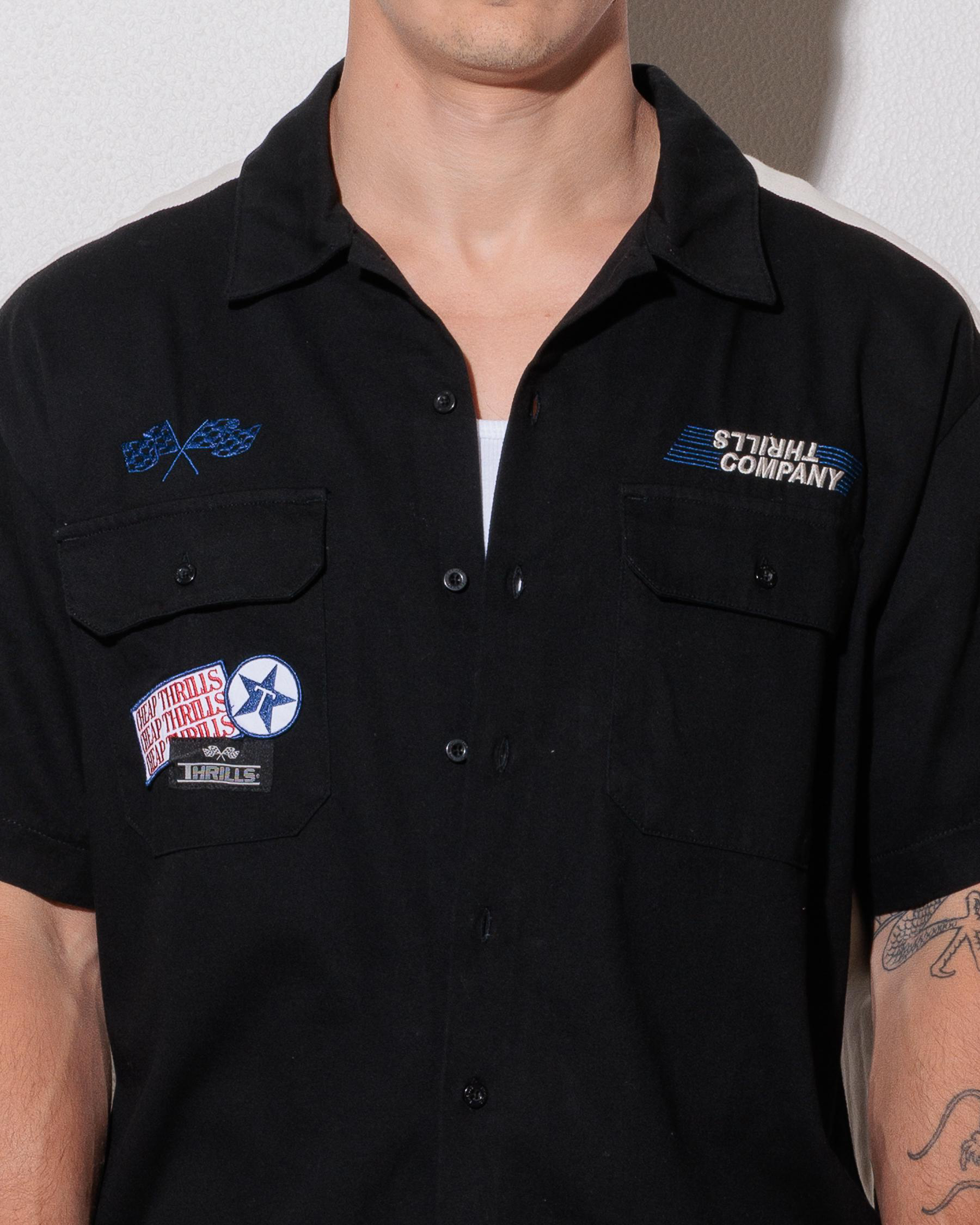 Rapid Fire Cropped Panel Short Sleeve Shirt