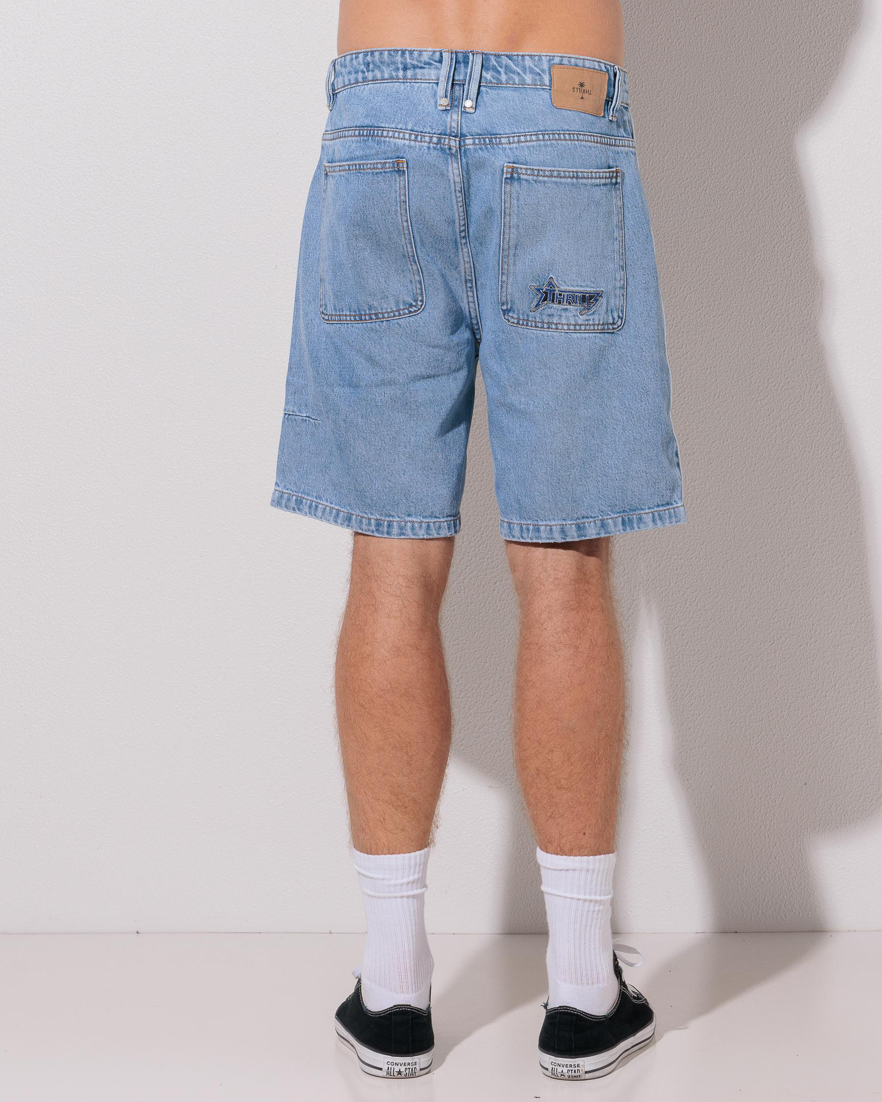 Heavy Static Slacker Relaxed Denim Shorts