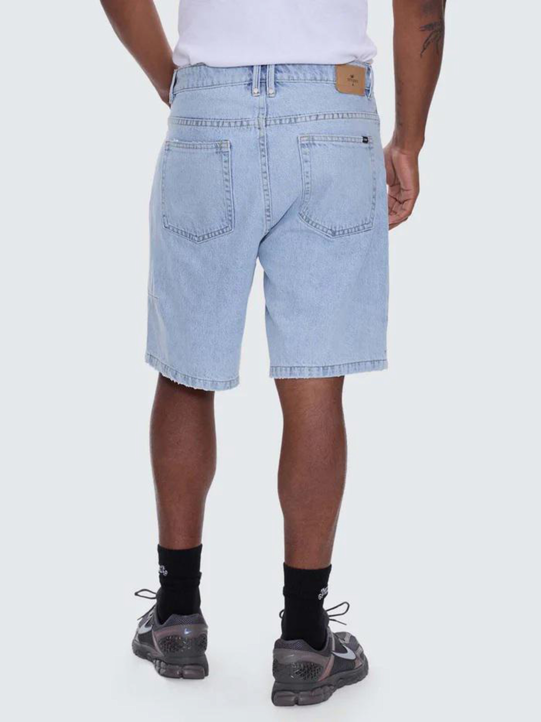 Mid Slacker Relaxed Long Denim Shorts