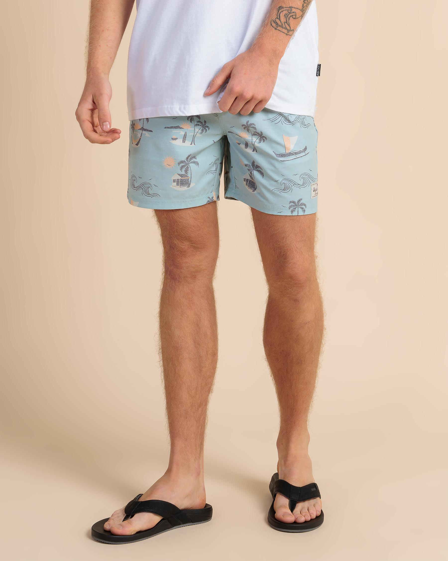 Mist Elastic Waist Shorts