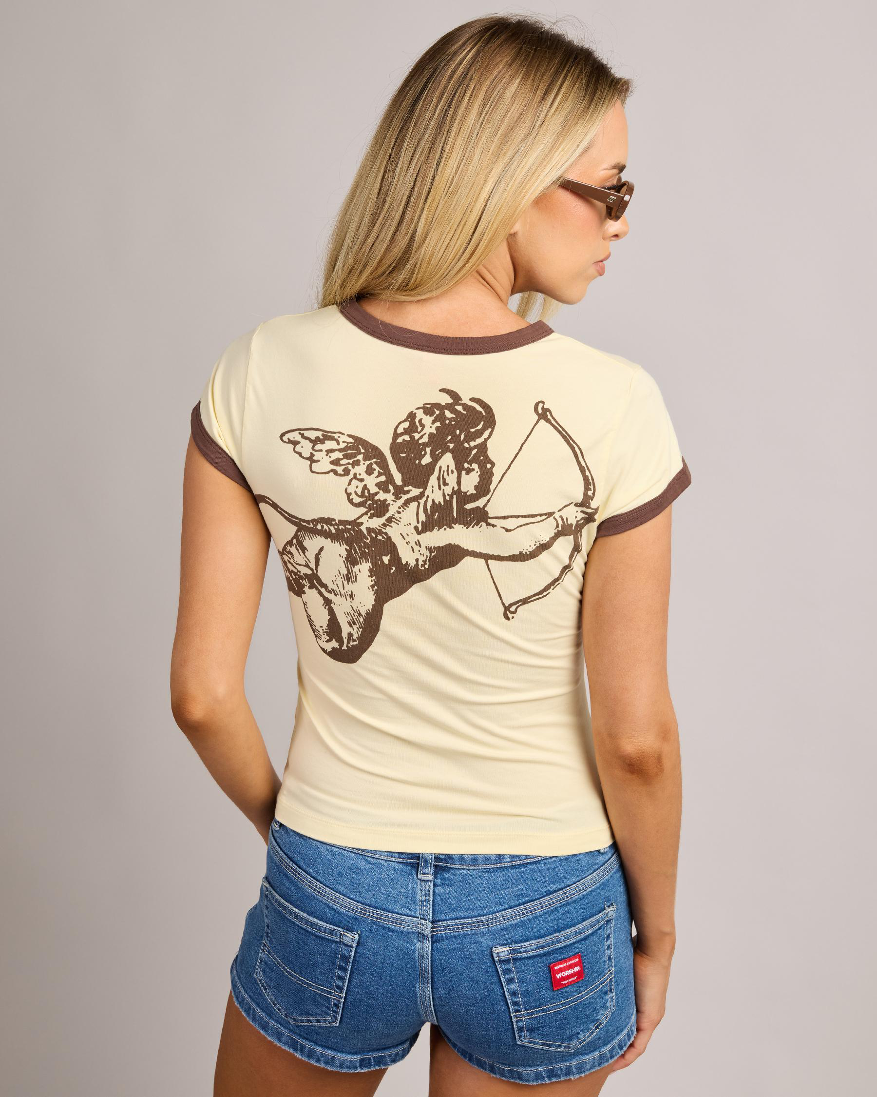 Cherub Cap Sleeve Ringer T-Shirt