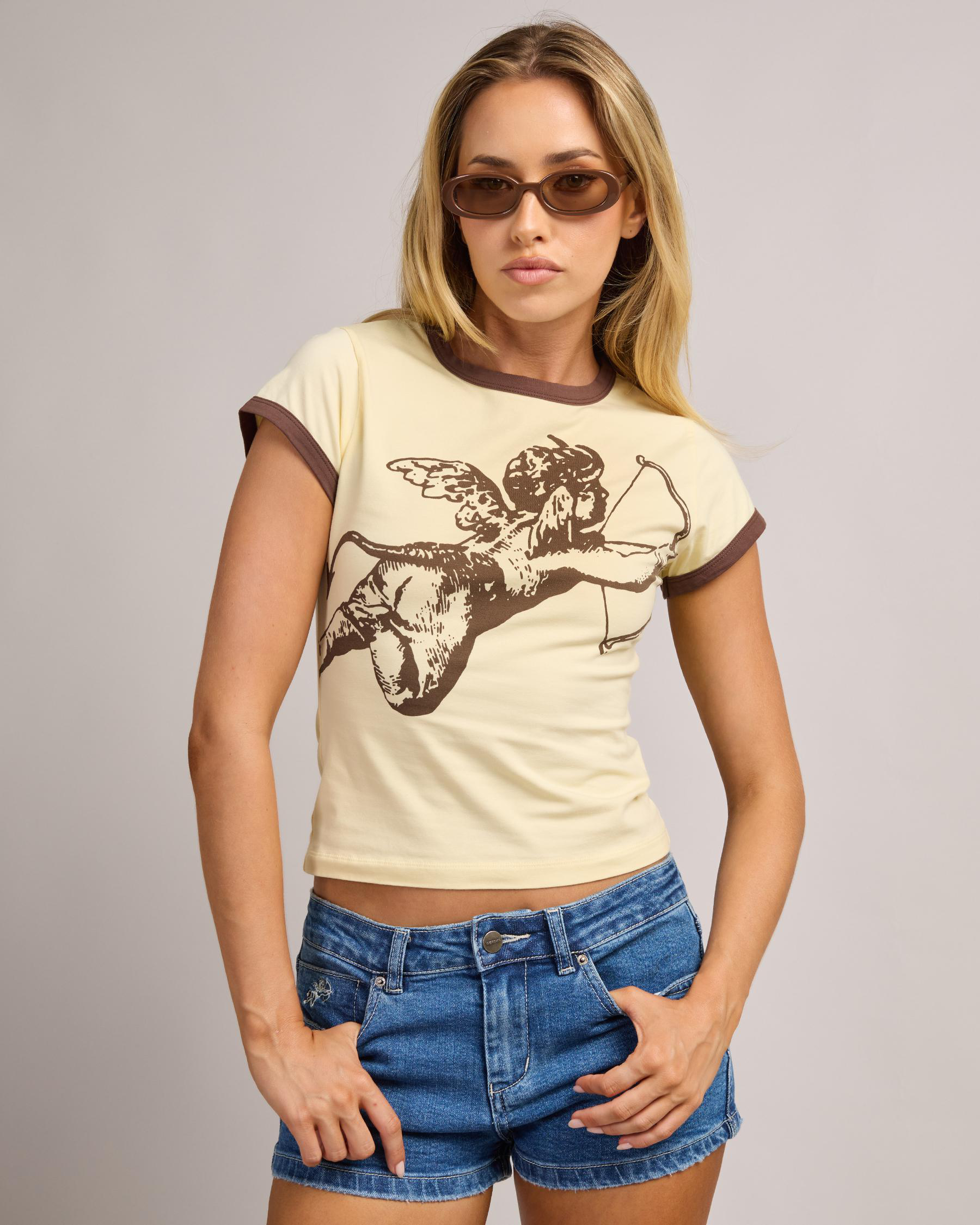 Cherub Cap Sleeve Ringer T-Shirt