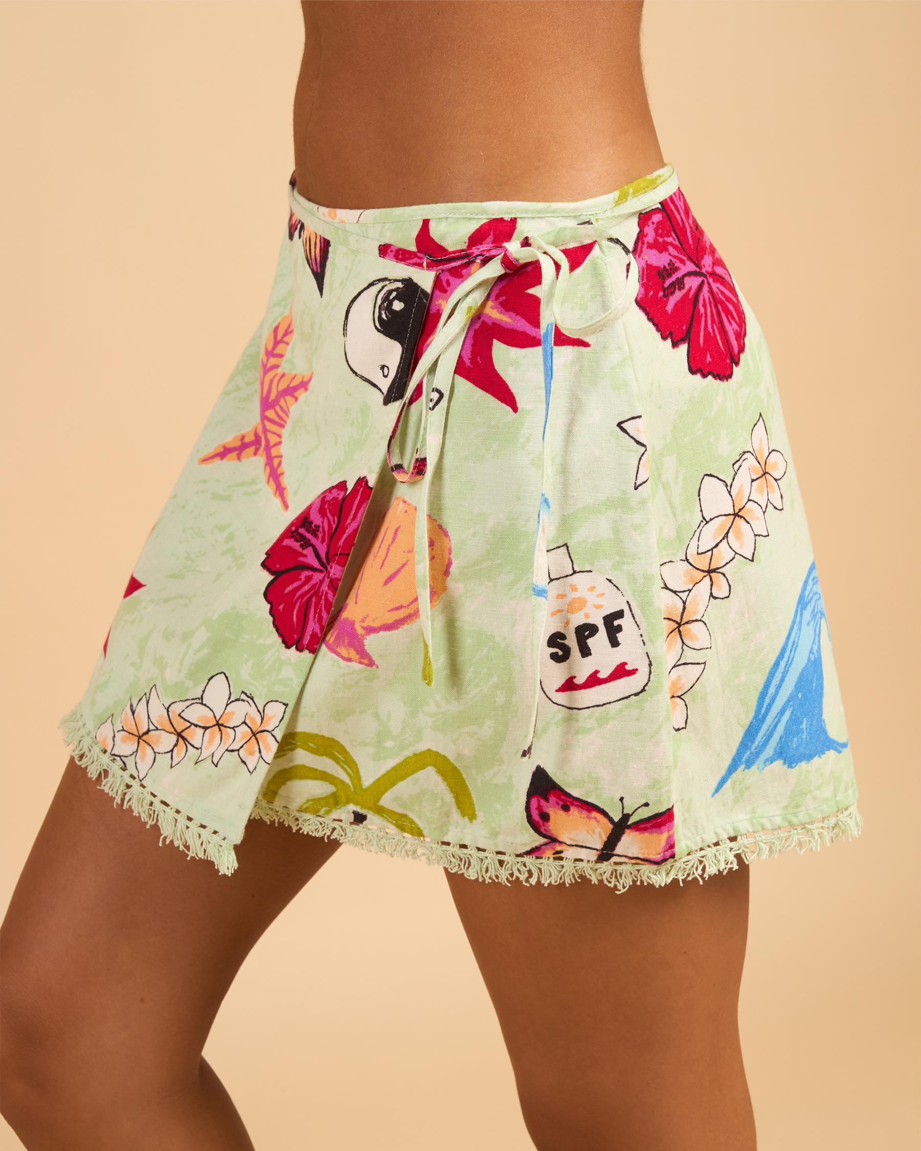 Lottie Hall Woven Mini Skirt