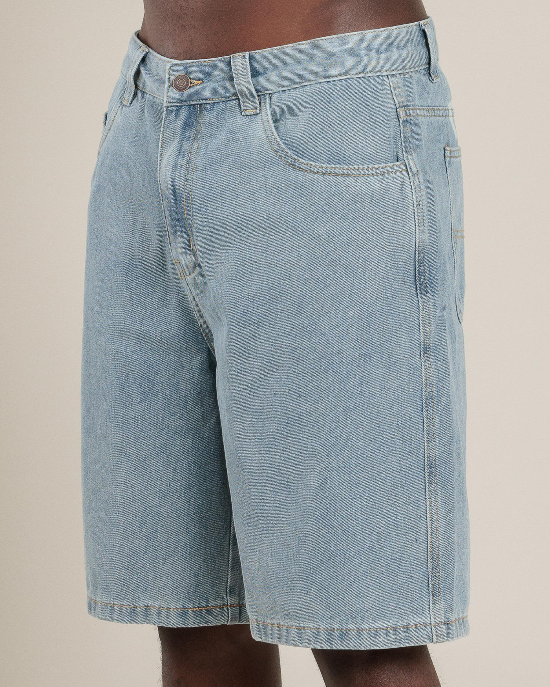 Print Denim Standard Shorts