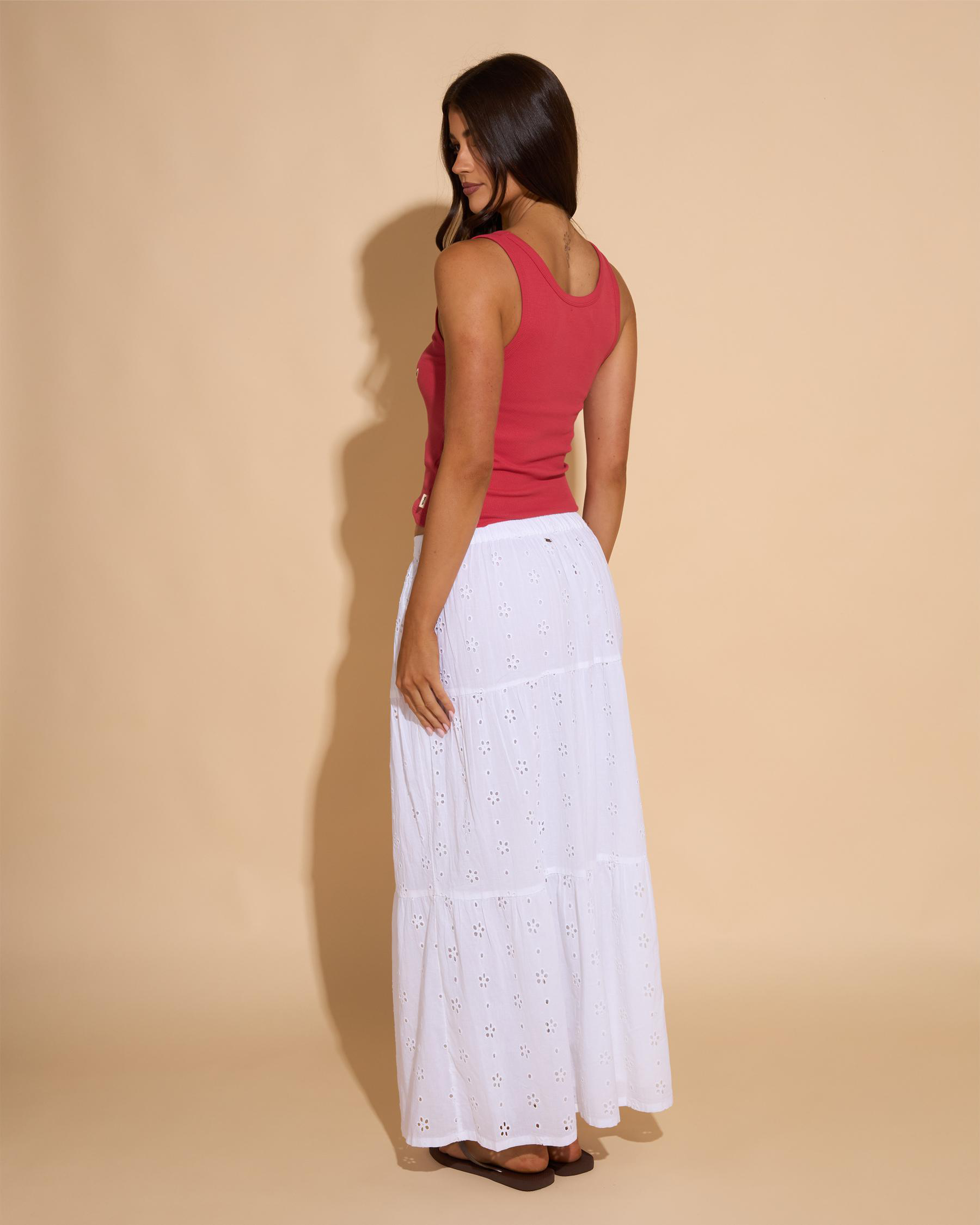 Oasis Broderie Maxi Skirt