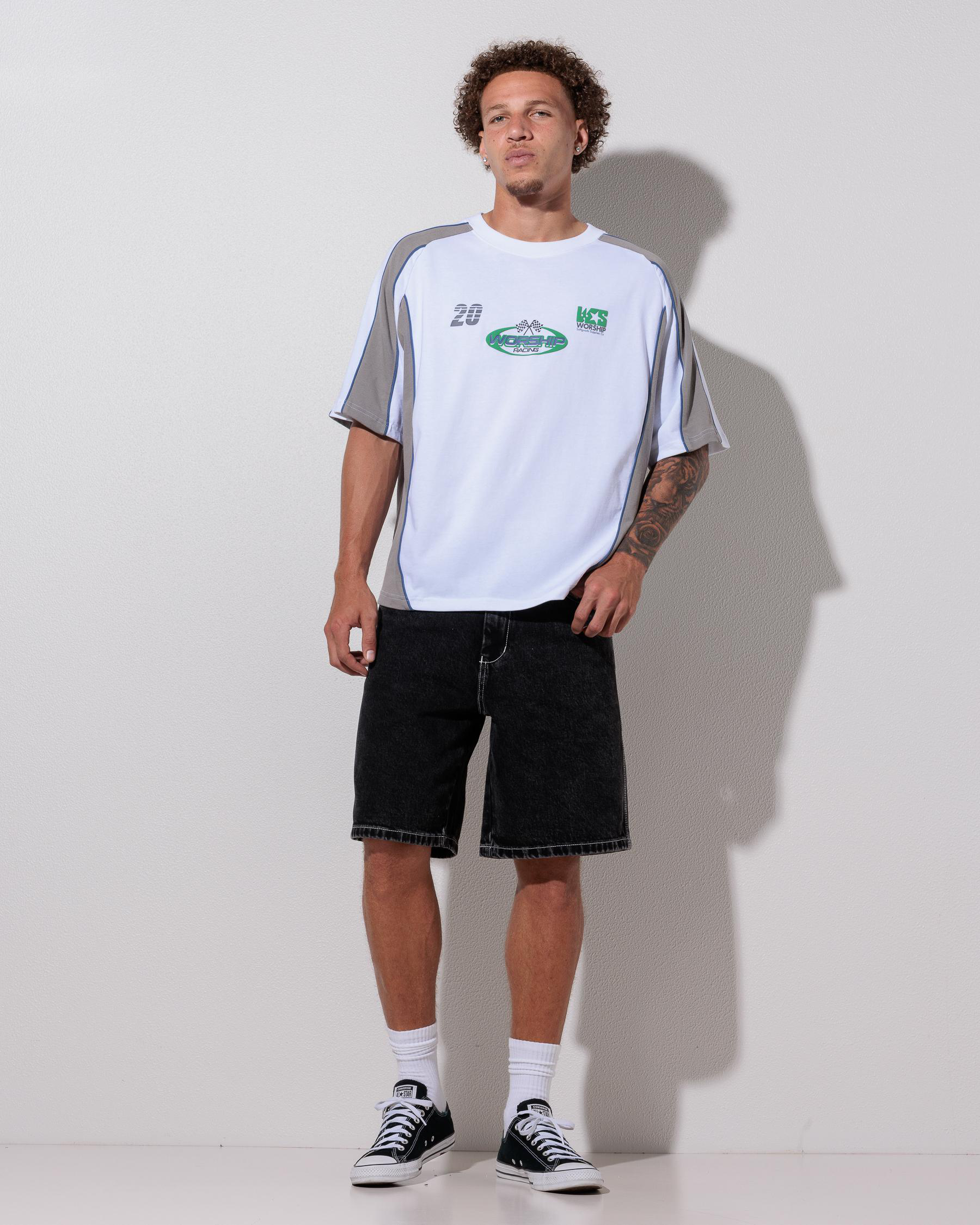 Grand Prix Panel Oversized Raglan T-Shirt