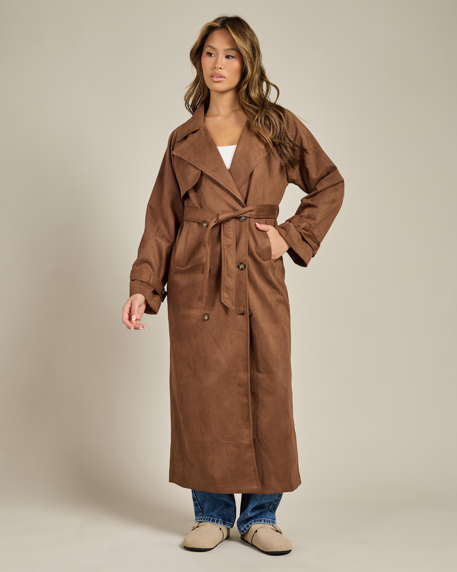 Frankie Faux Suede Coat
