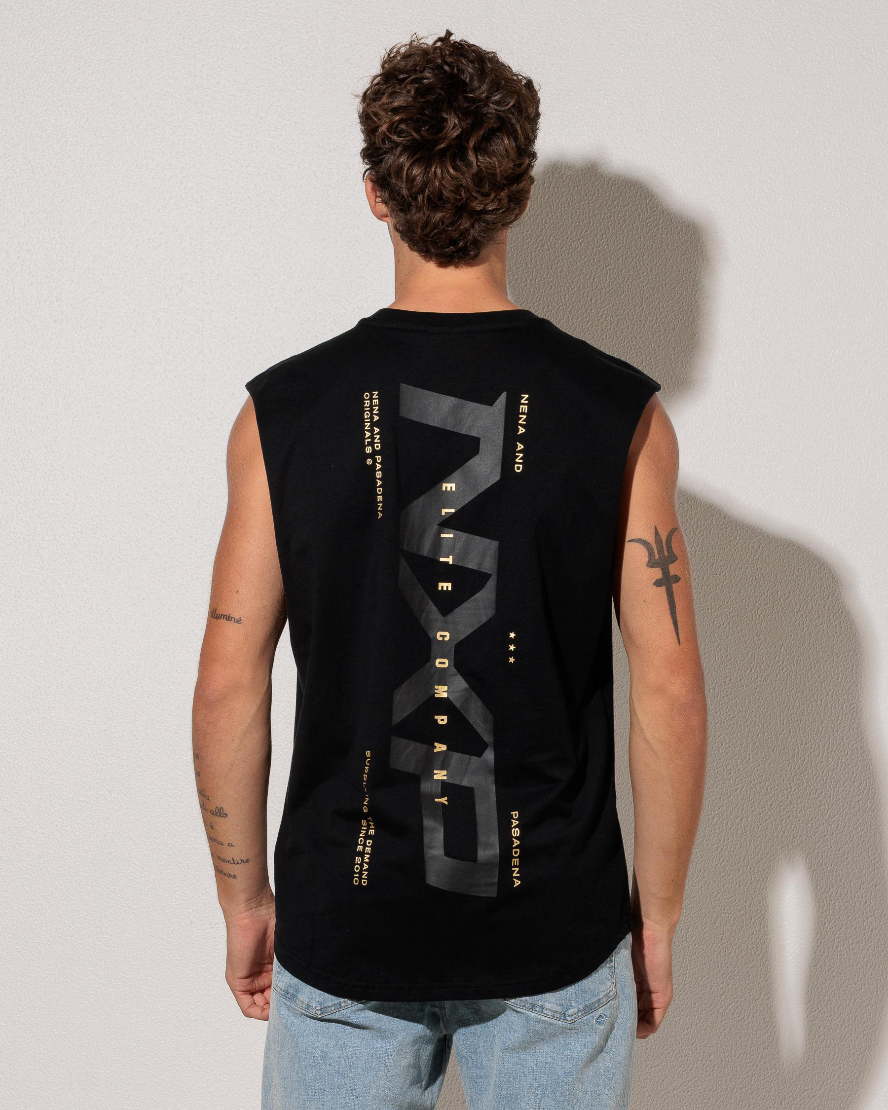 Deliberate Dual Curved Muscle Tank