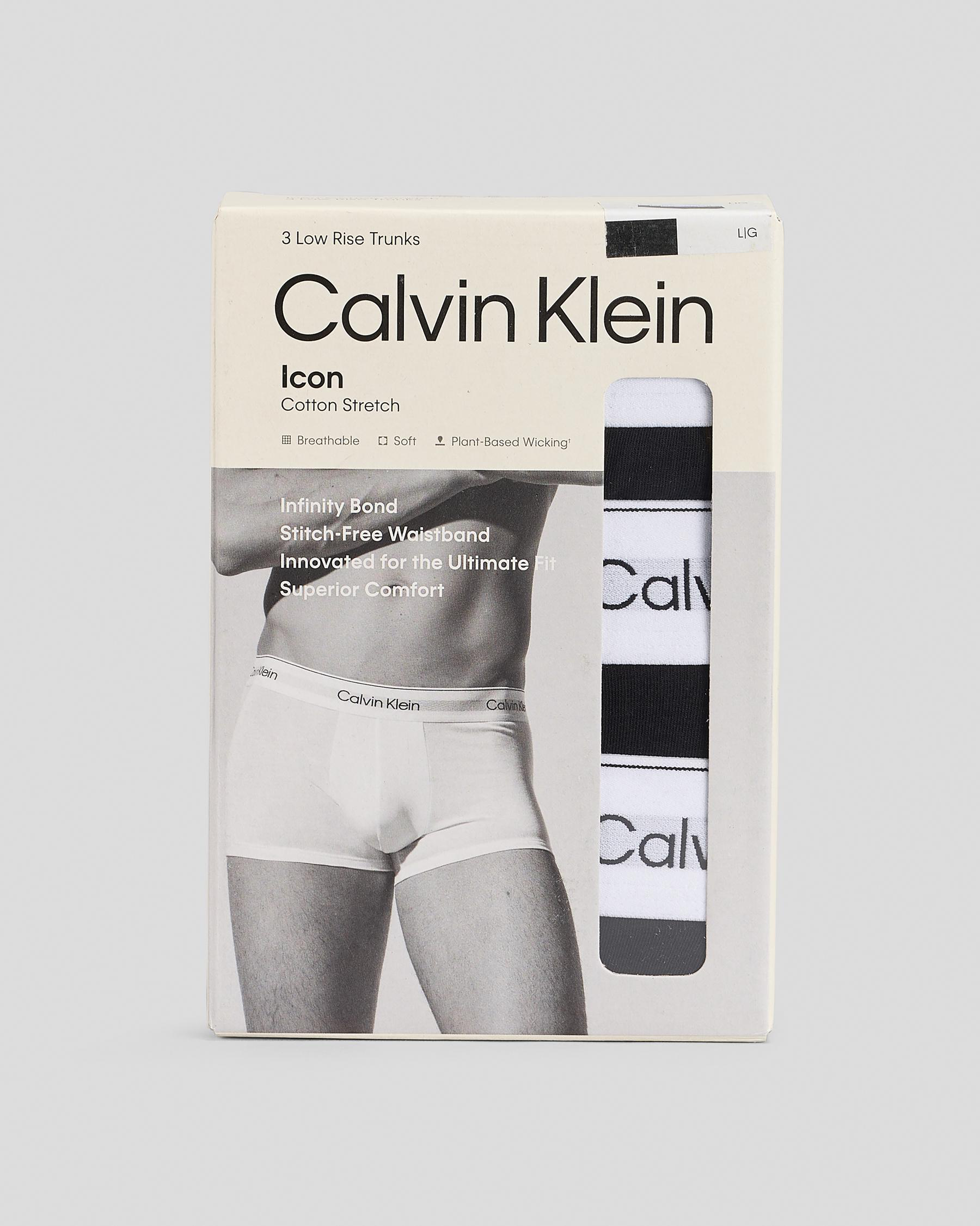 Icon Cotton Stretch Low Rise Trunk 3 Pack