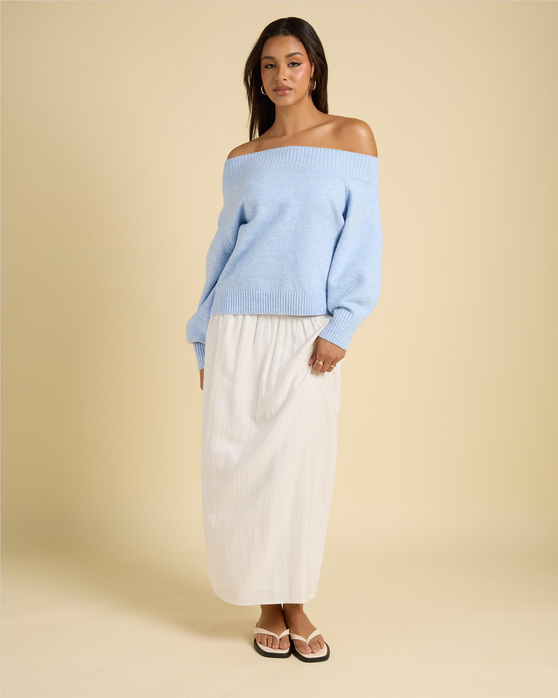 Magnolia Off Shoulder Knit Jumper