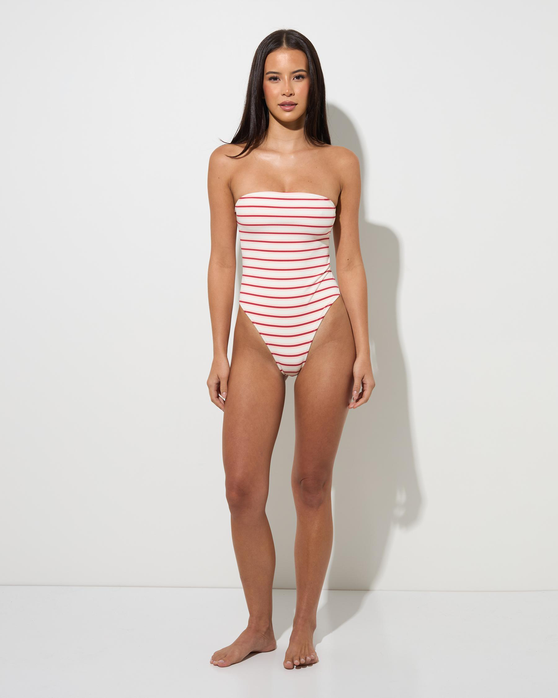 Tami Stripe Strapless One Piece Swimsuit