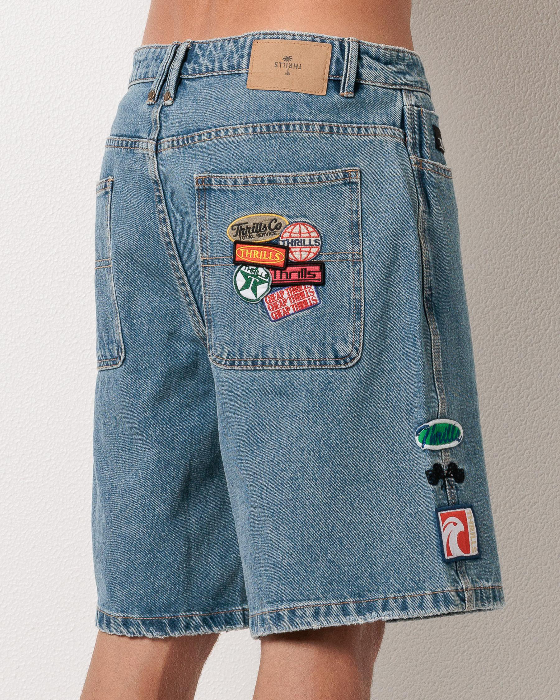 Total Service Mid Slacker Denim Shorts