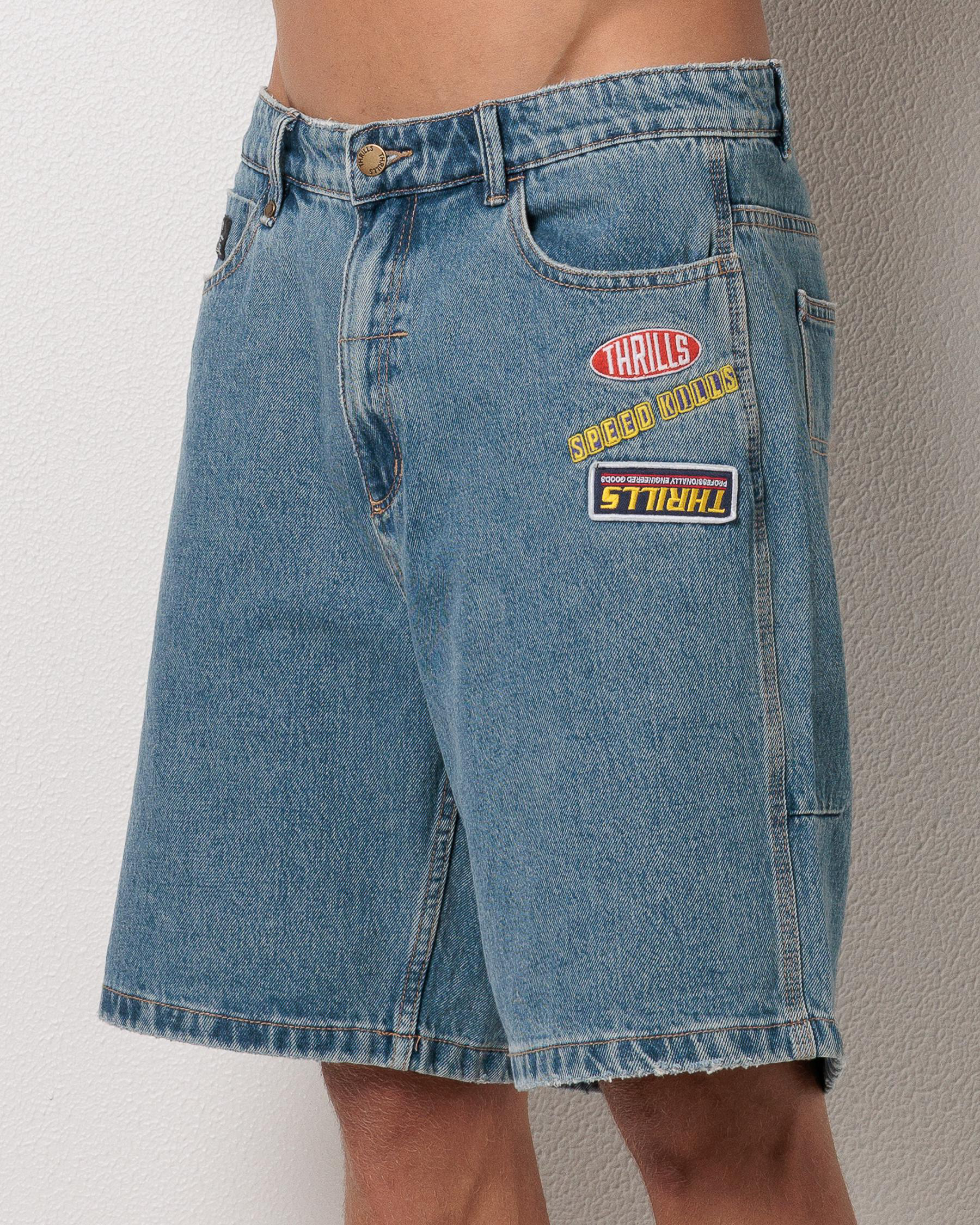 Total Service Mid Slacker Denim Shorts