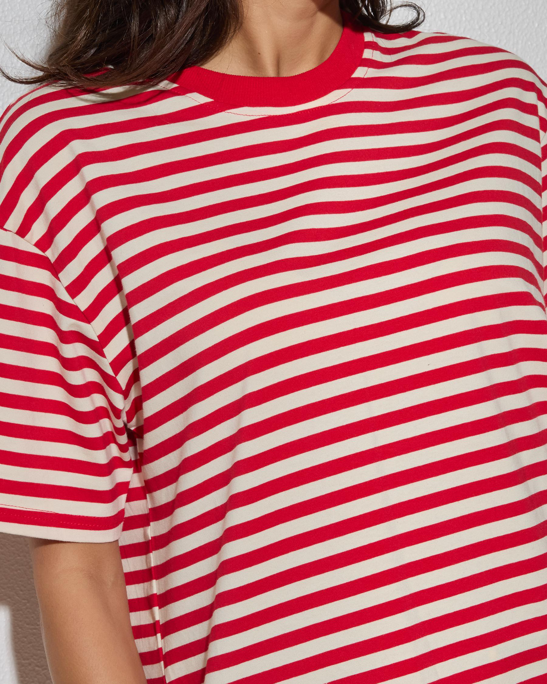 Elodie Stripe Oversized T Shirt