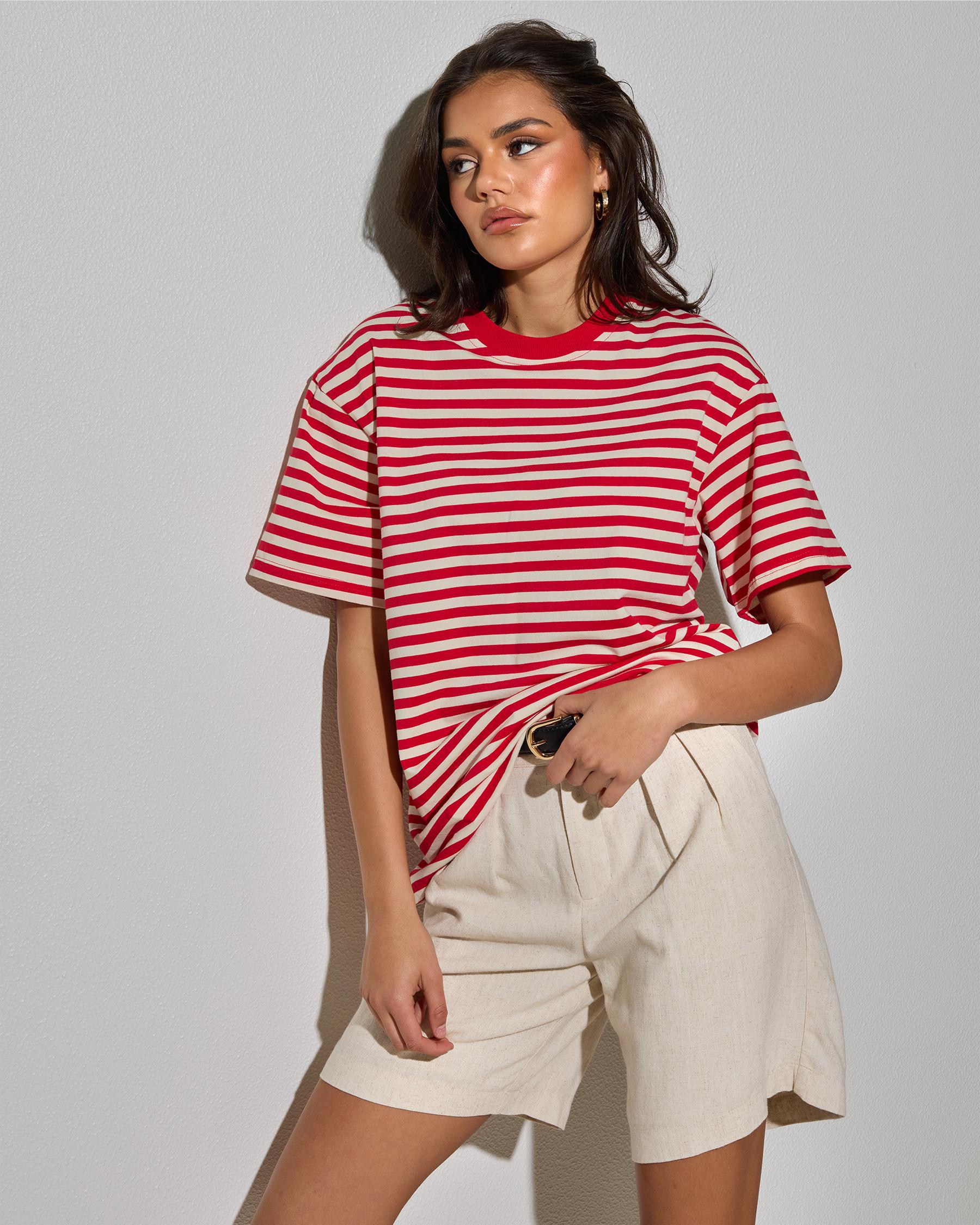 Elodie Stripe Oversized T Shirt