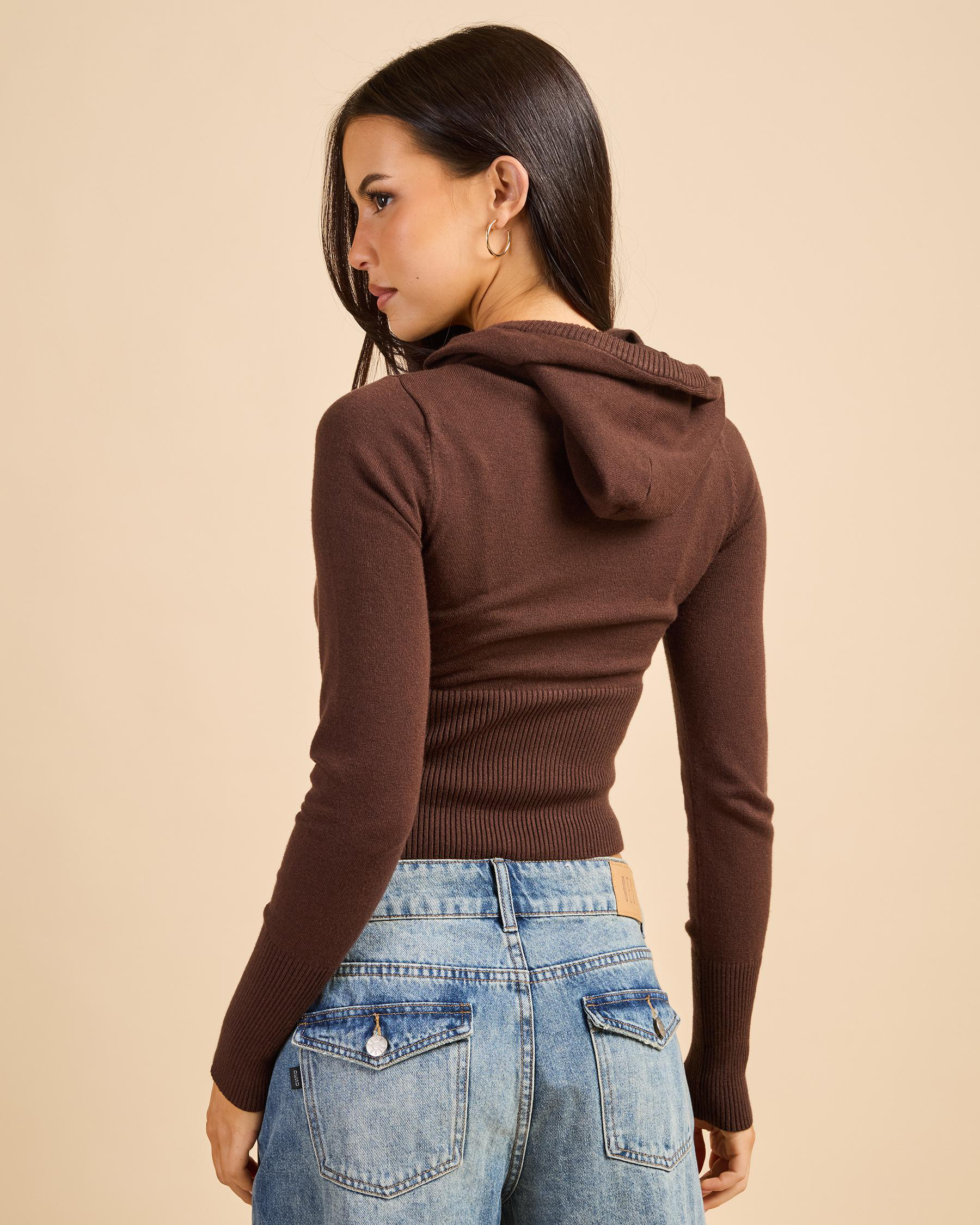 Georgie Zip Knit Hoodie