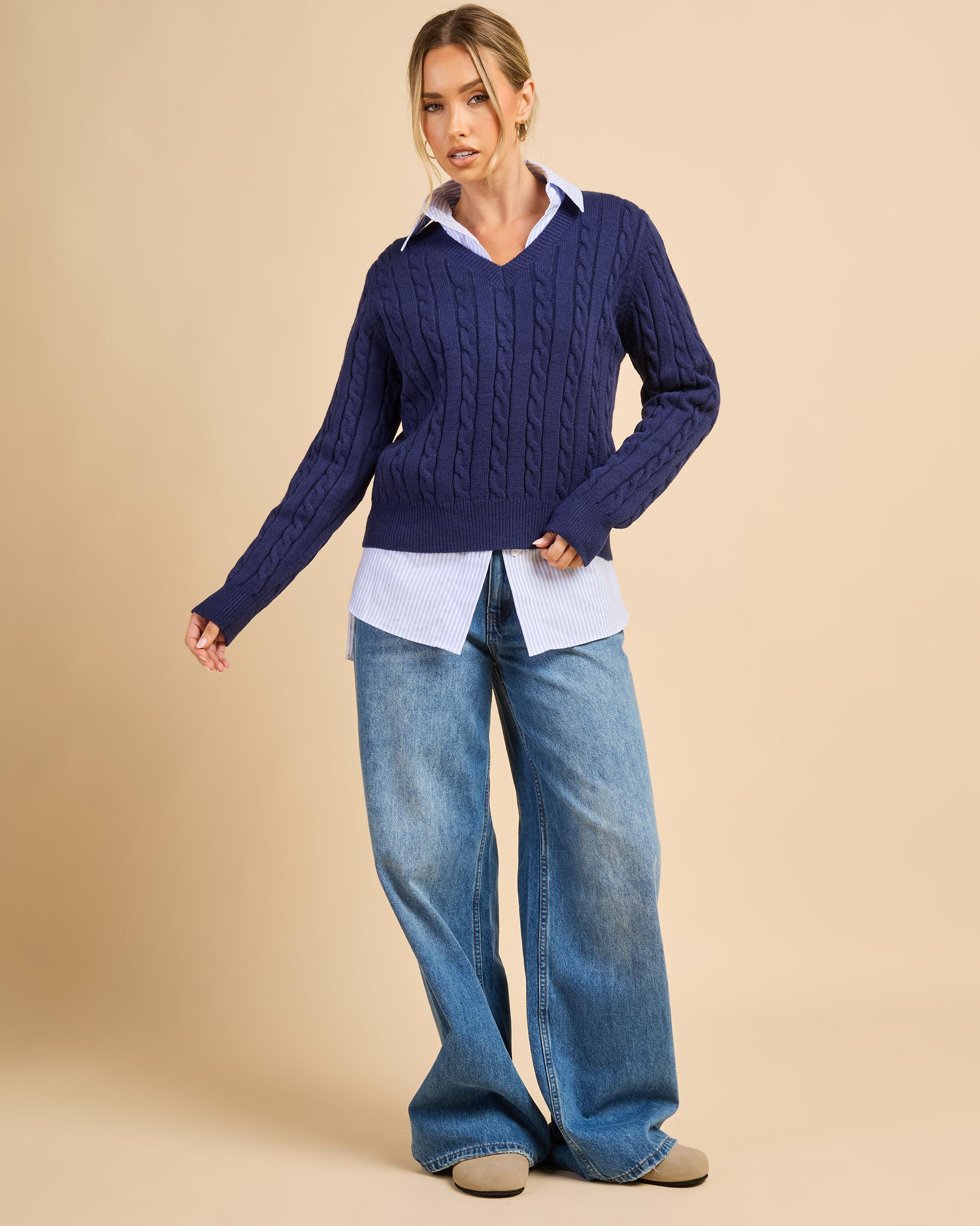 Bristol V Neck Knit Jumper