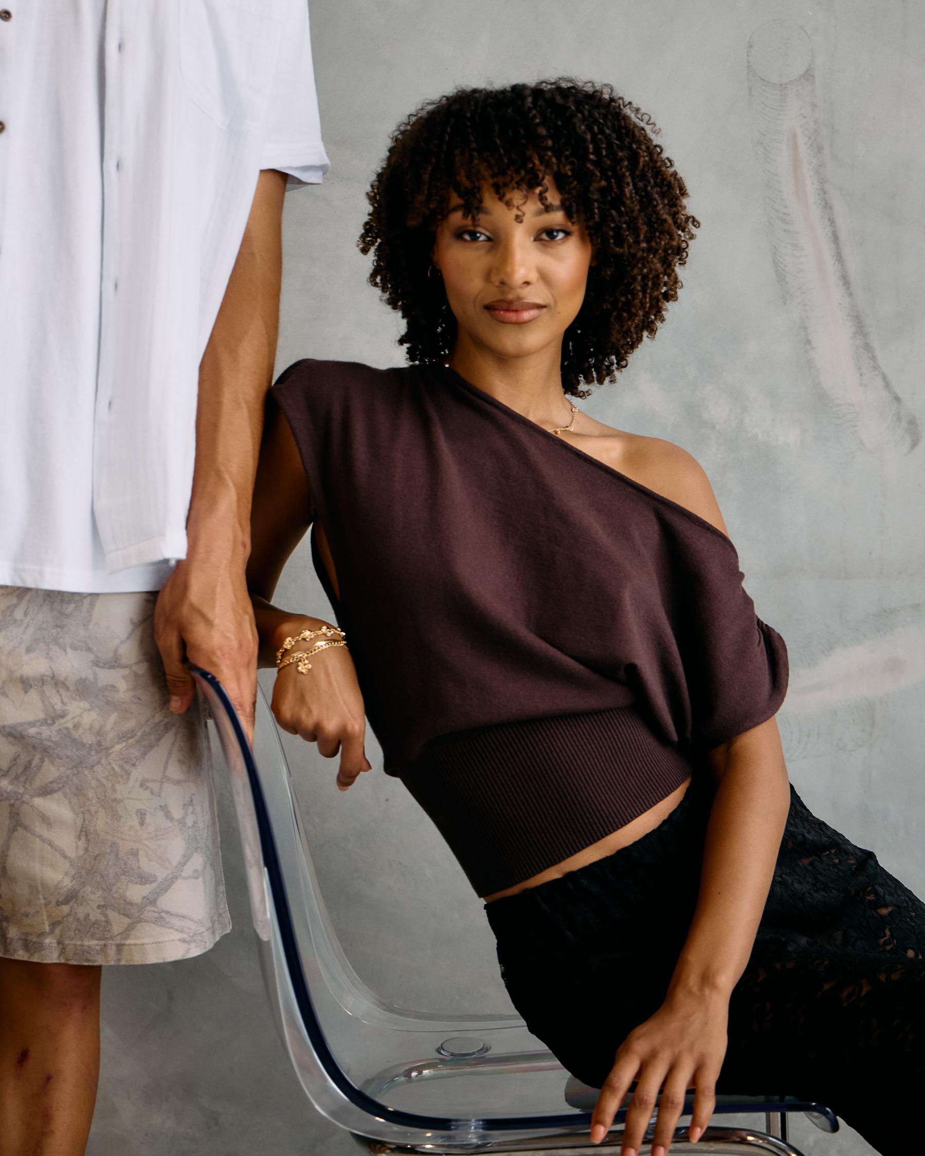 Levi Off Shoulder Knit Top