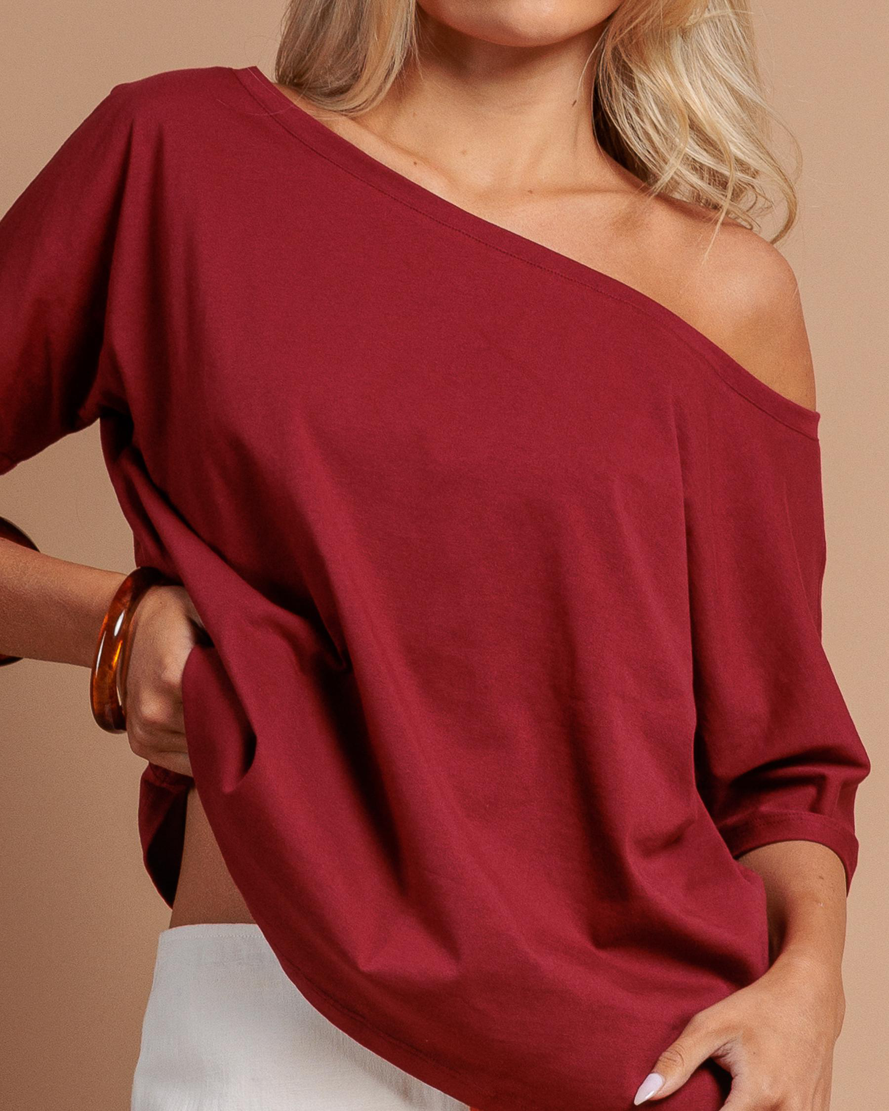 Raven Off Shoulder T-Shirt